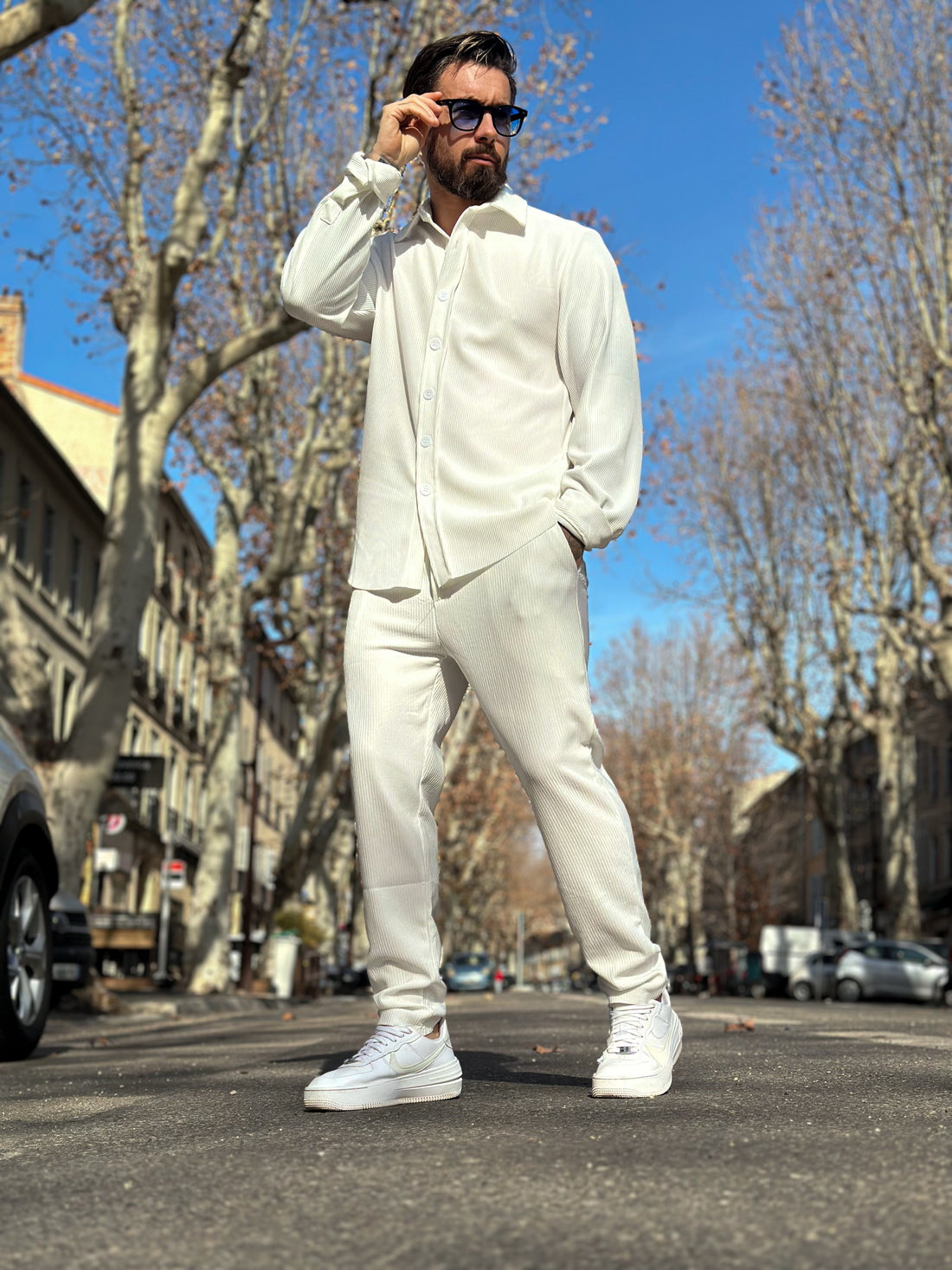 Pantalon Pablo blanc texturé - Stayin
