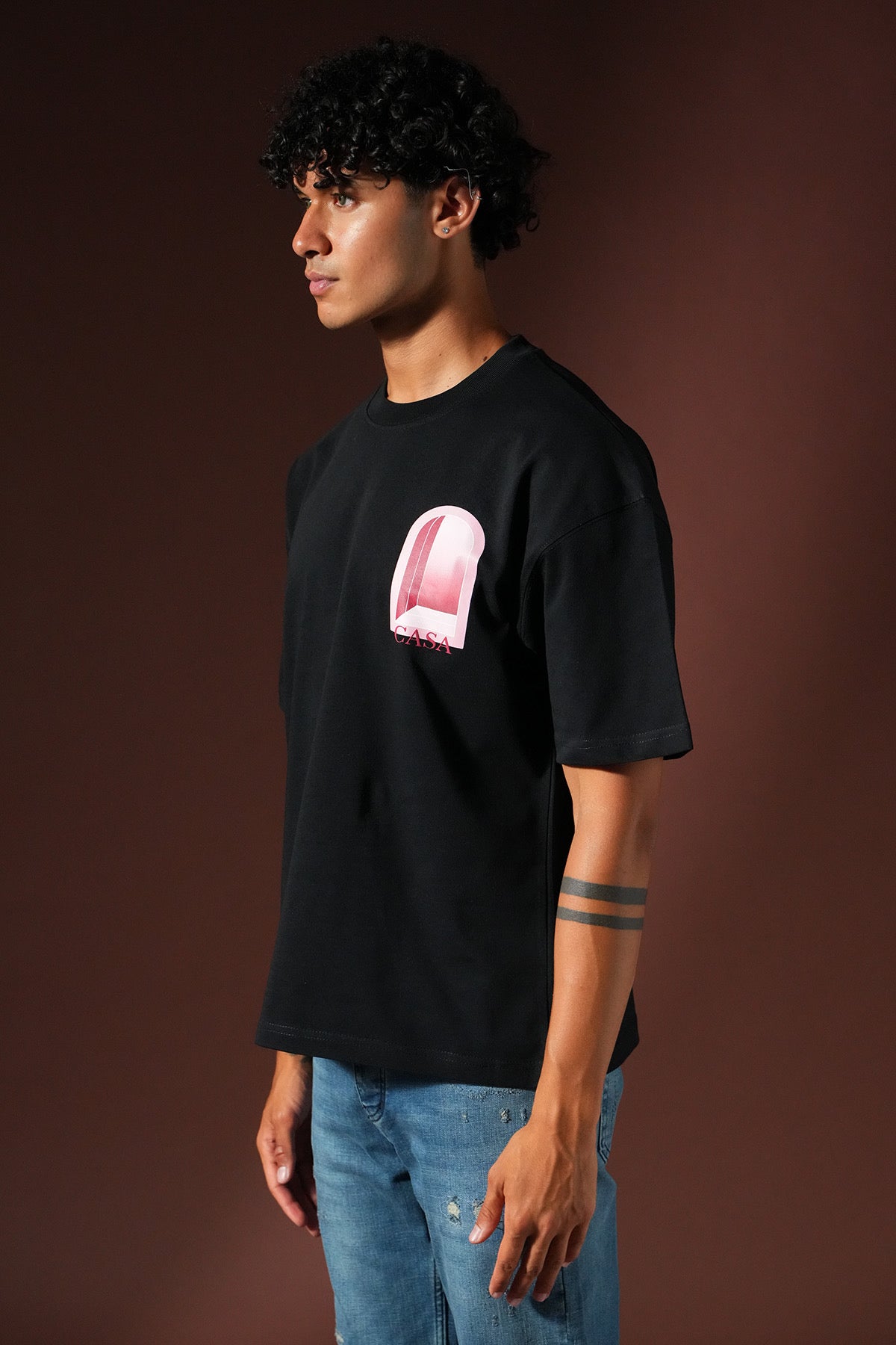 T-Shirt Casa noir / rouge