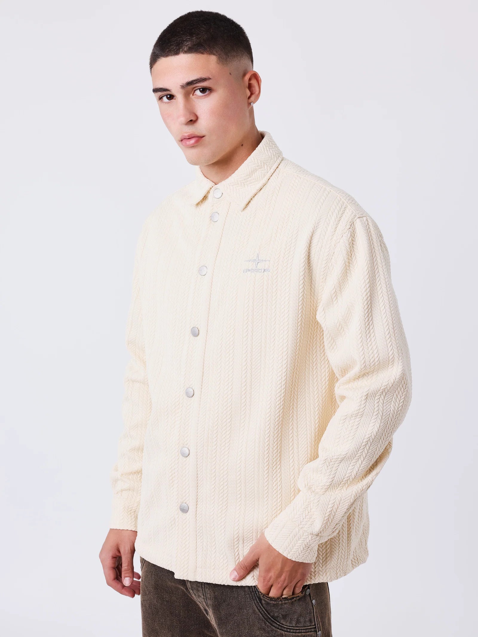 PXP - Surchemise texturée beige