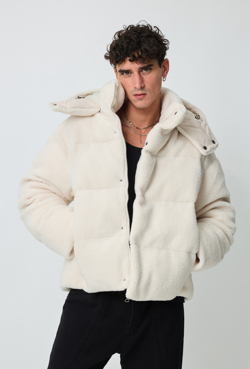 Veste laine beige