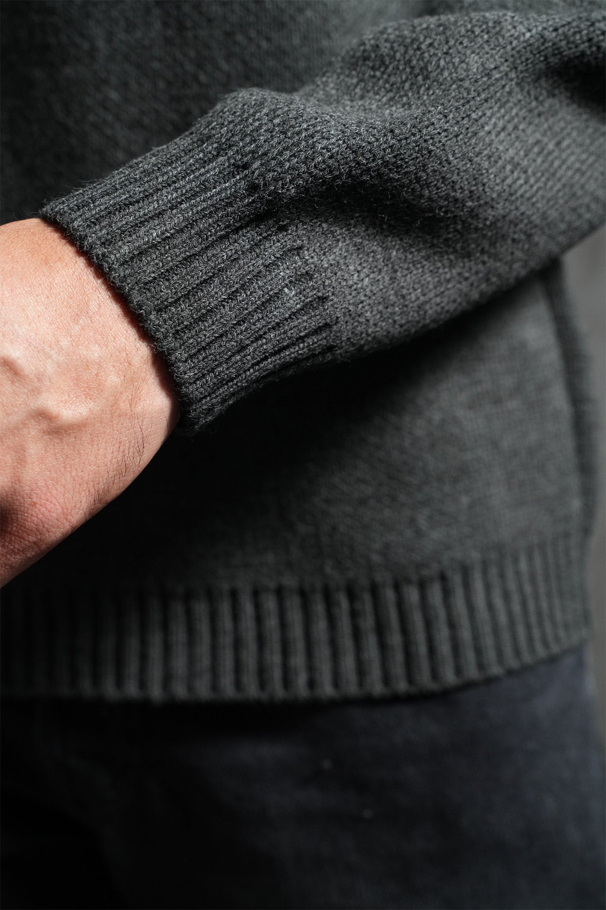 Pull épais maille anthracite