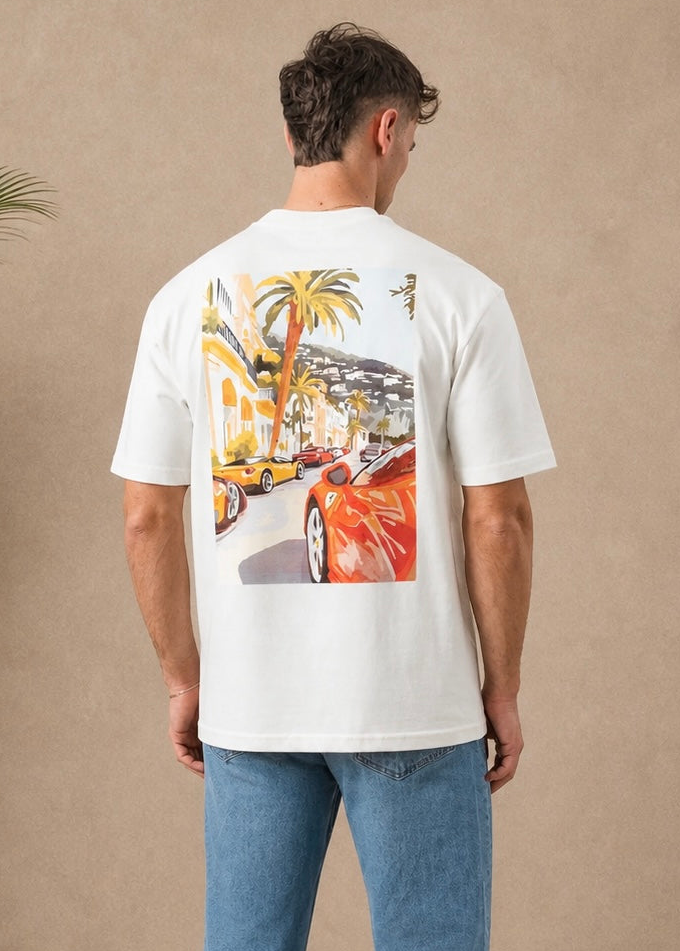 T-shirt French Riviera blanc