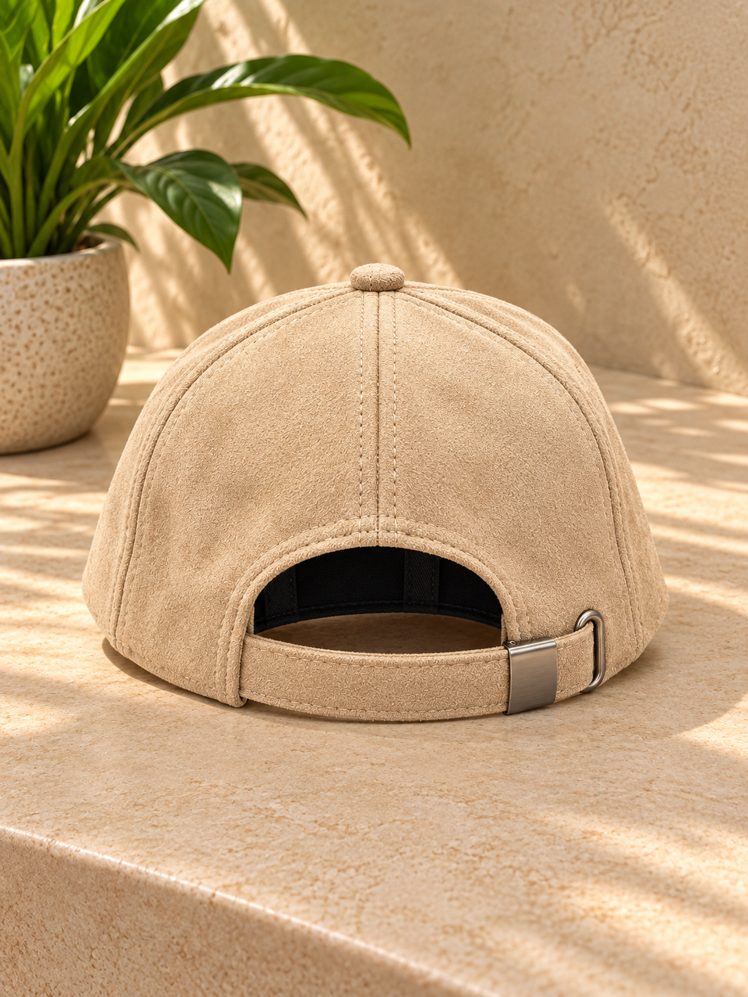 Casquette daim beige