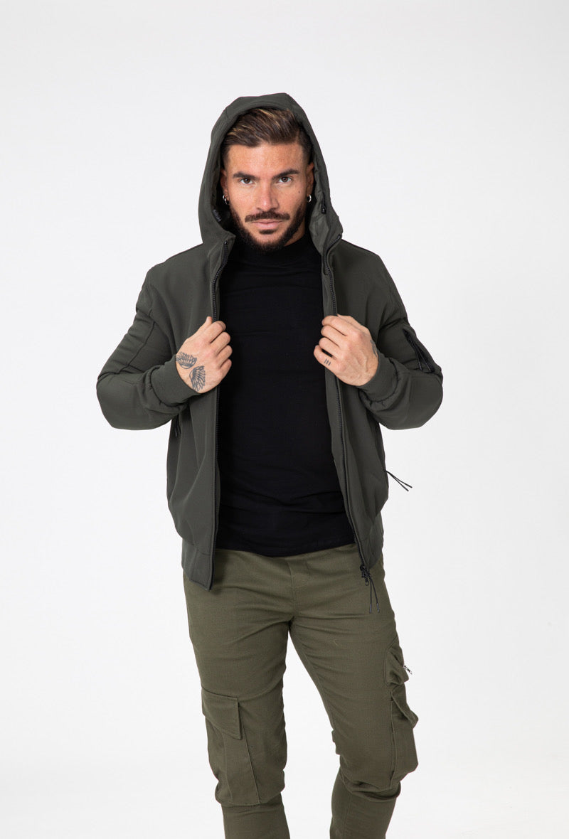 Veste capuche kaki