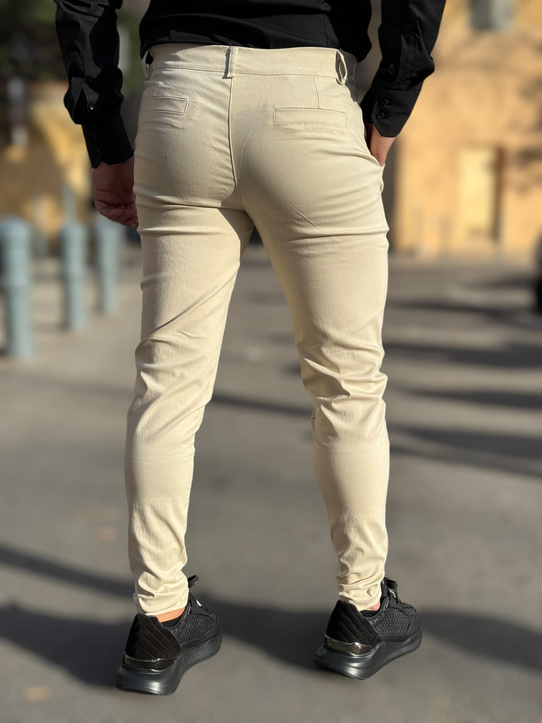 Frilivin - Pantalon pince beige