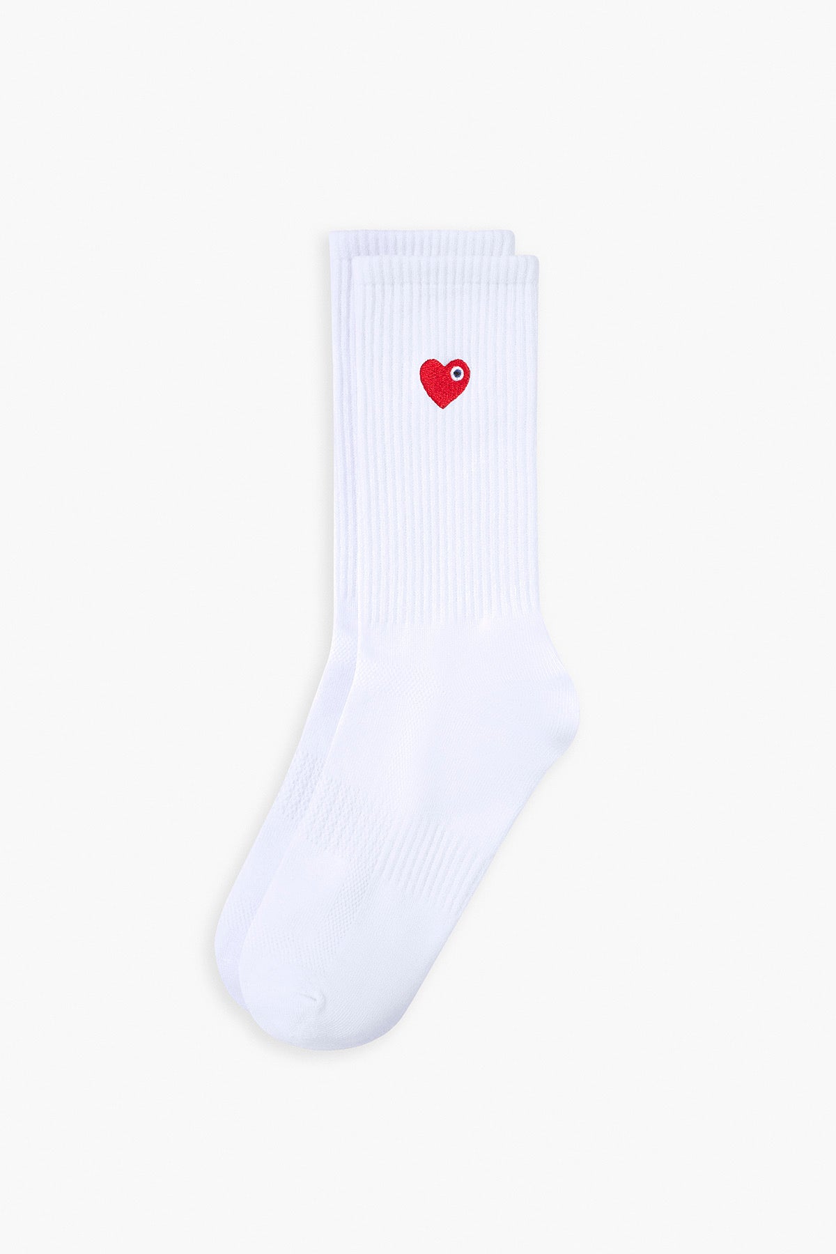ADJ Chaussettes blanche cœur rouge