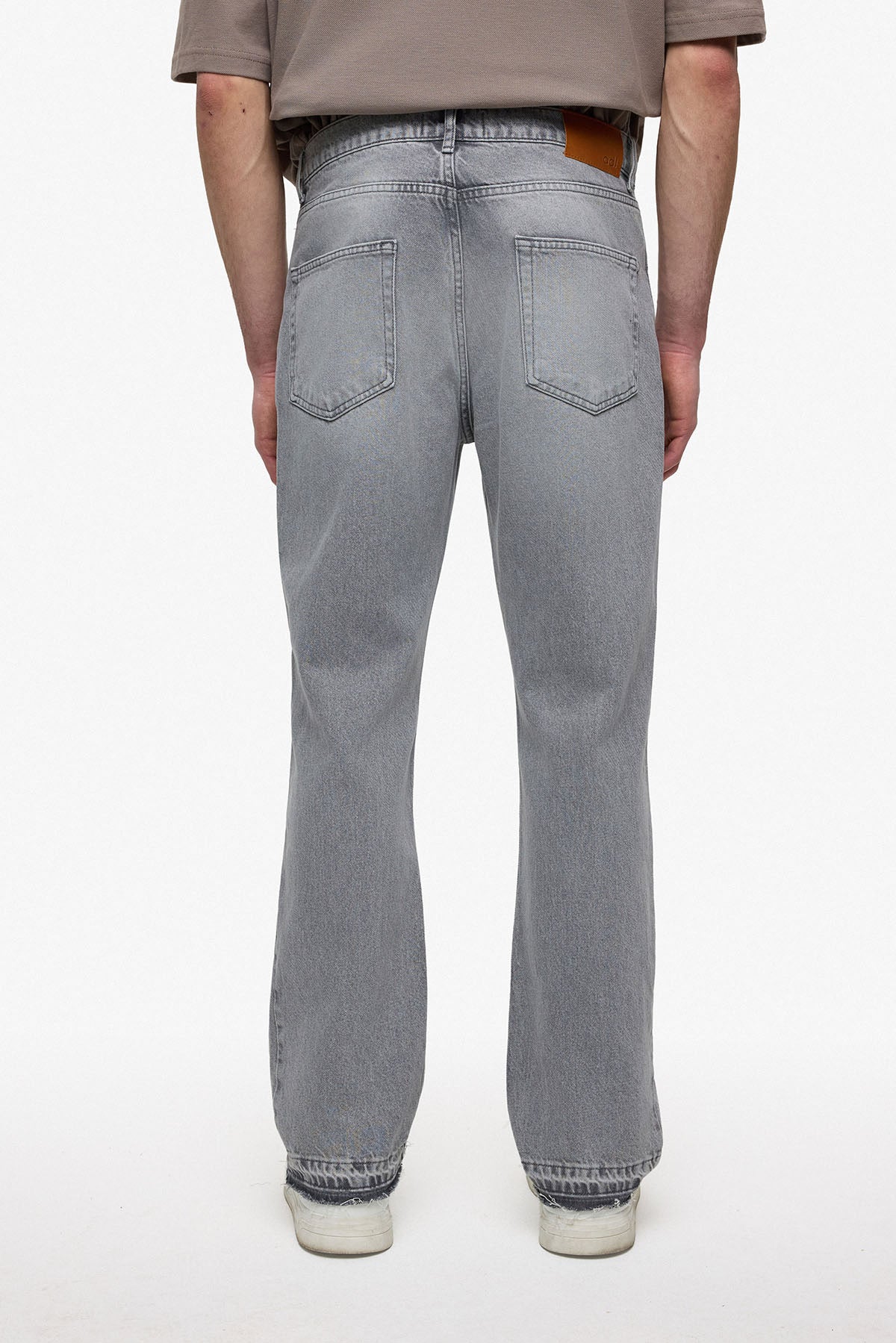 Flare Jean coeur gris clair