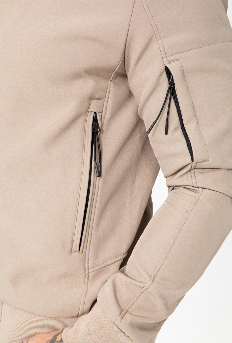 Veste capuche beige