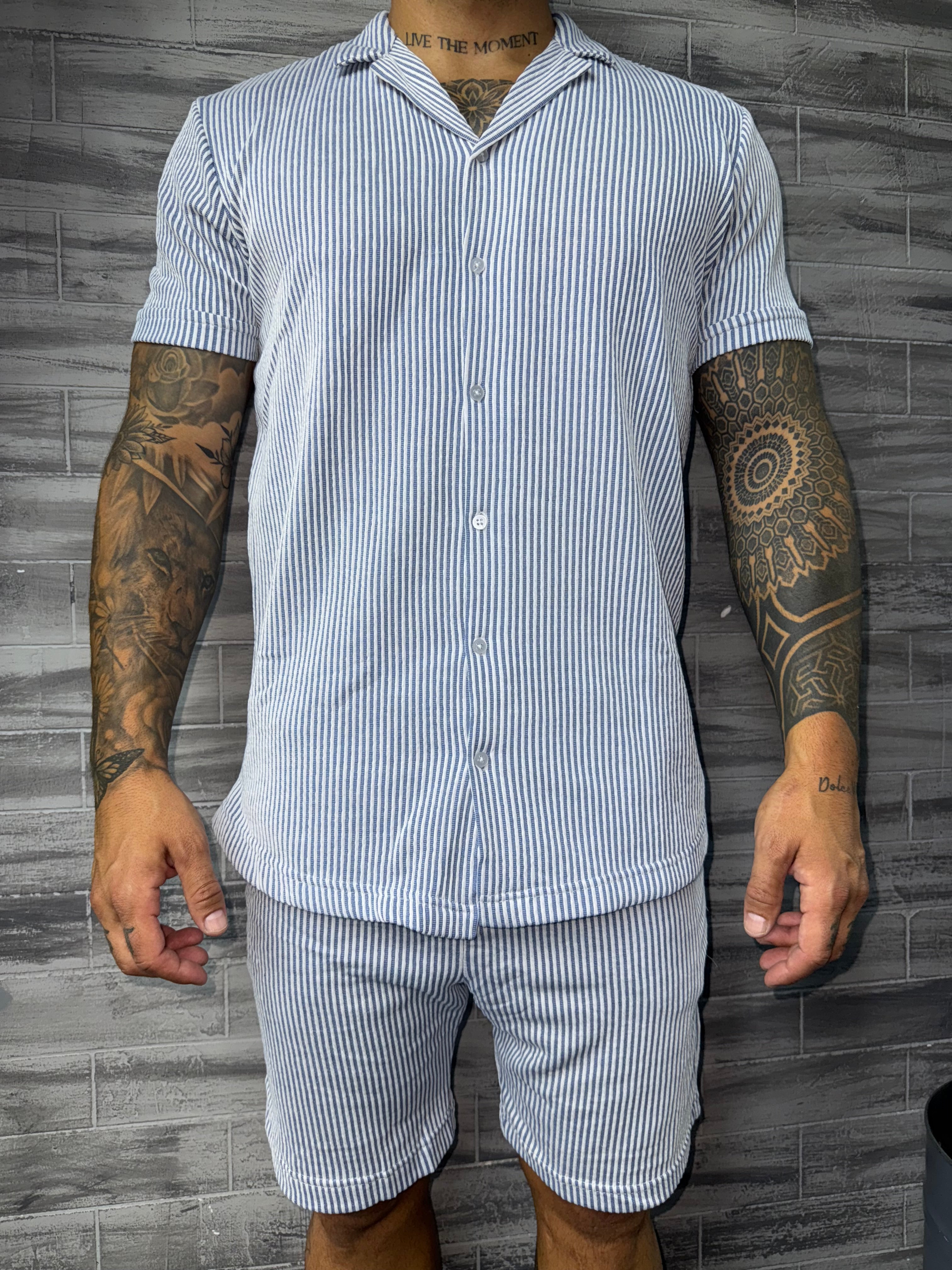 Chemise rayure blanc / bleu
