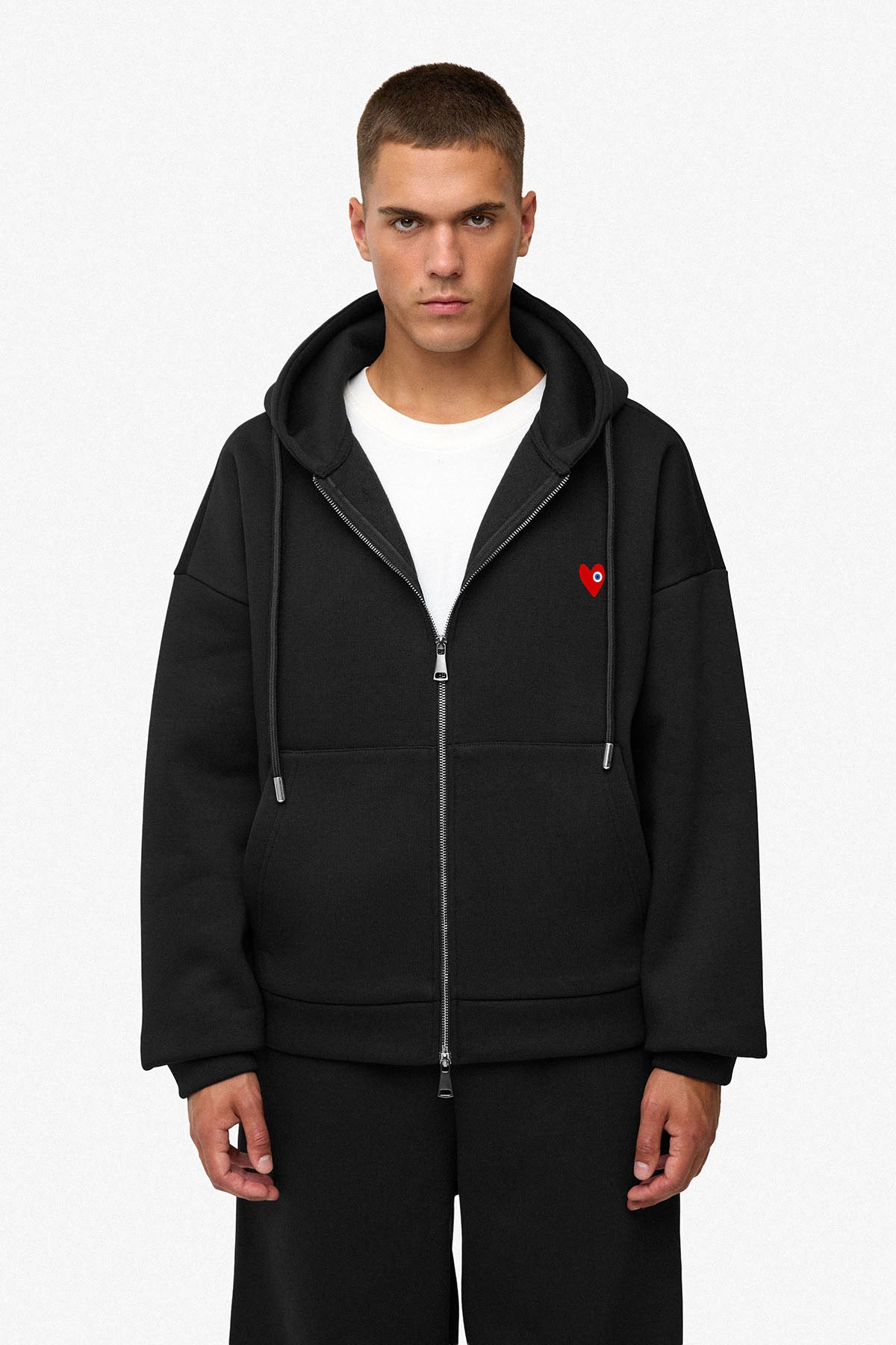 Veste capuche noir Make Love