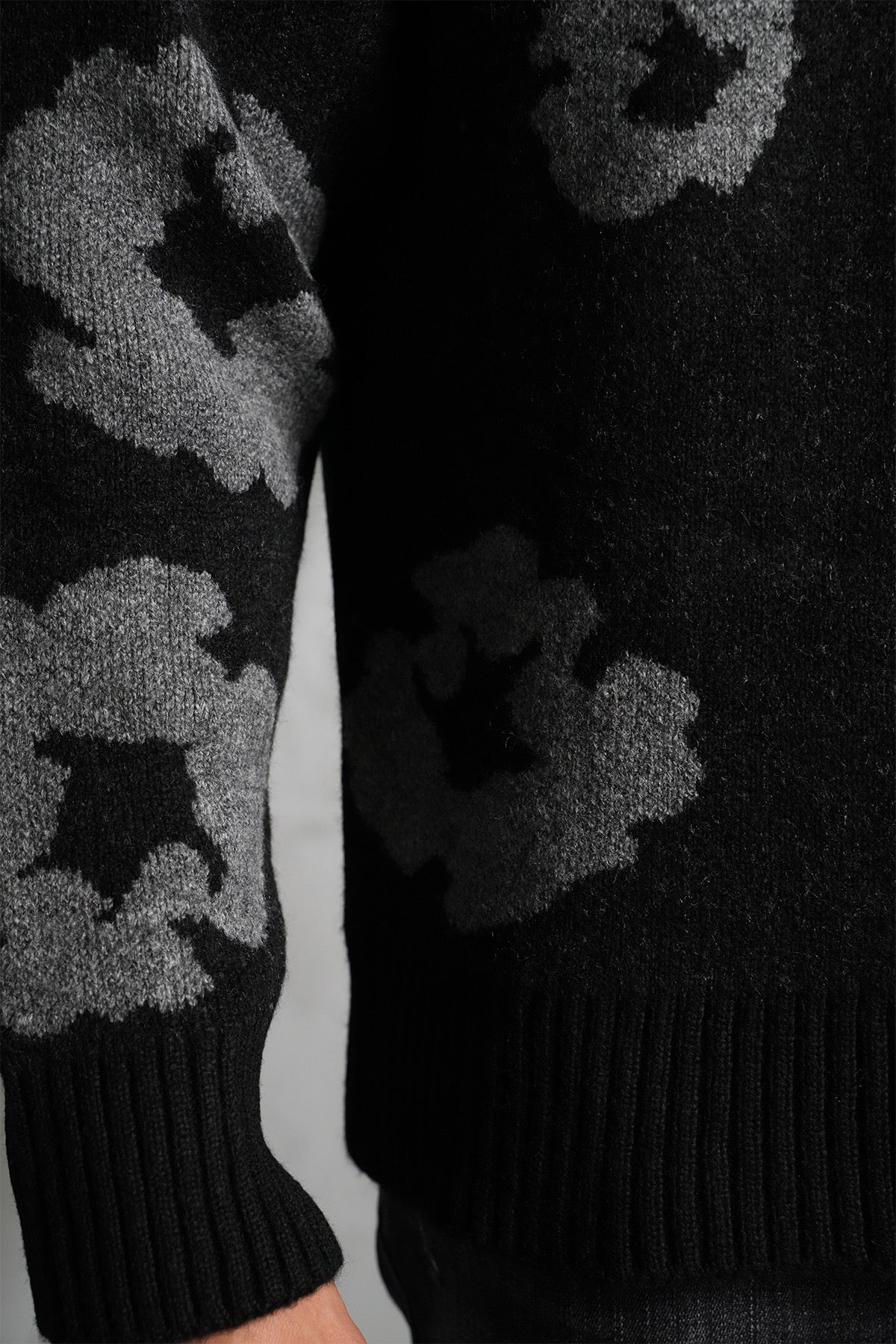 Pull maille Tears noir