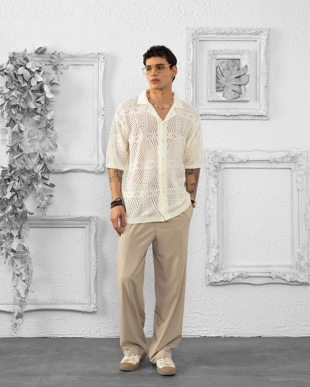 Chemise maille Tulum ivoire