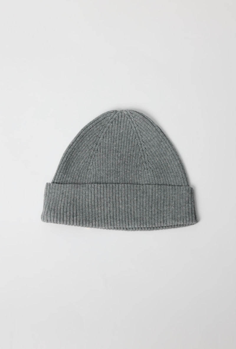 Bonnet court maille gris