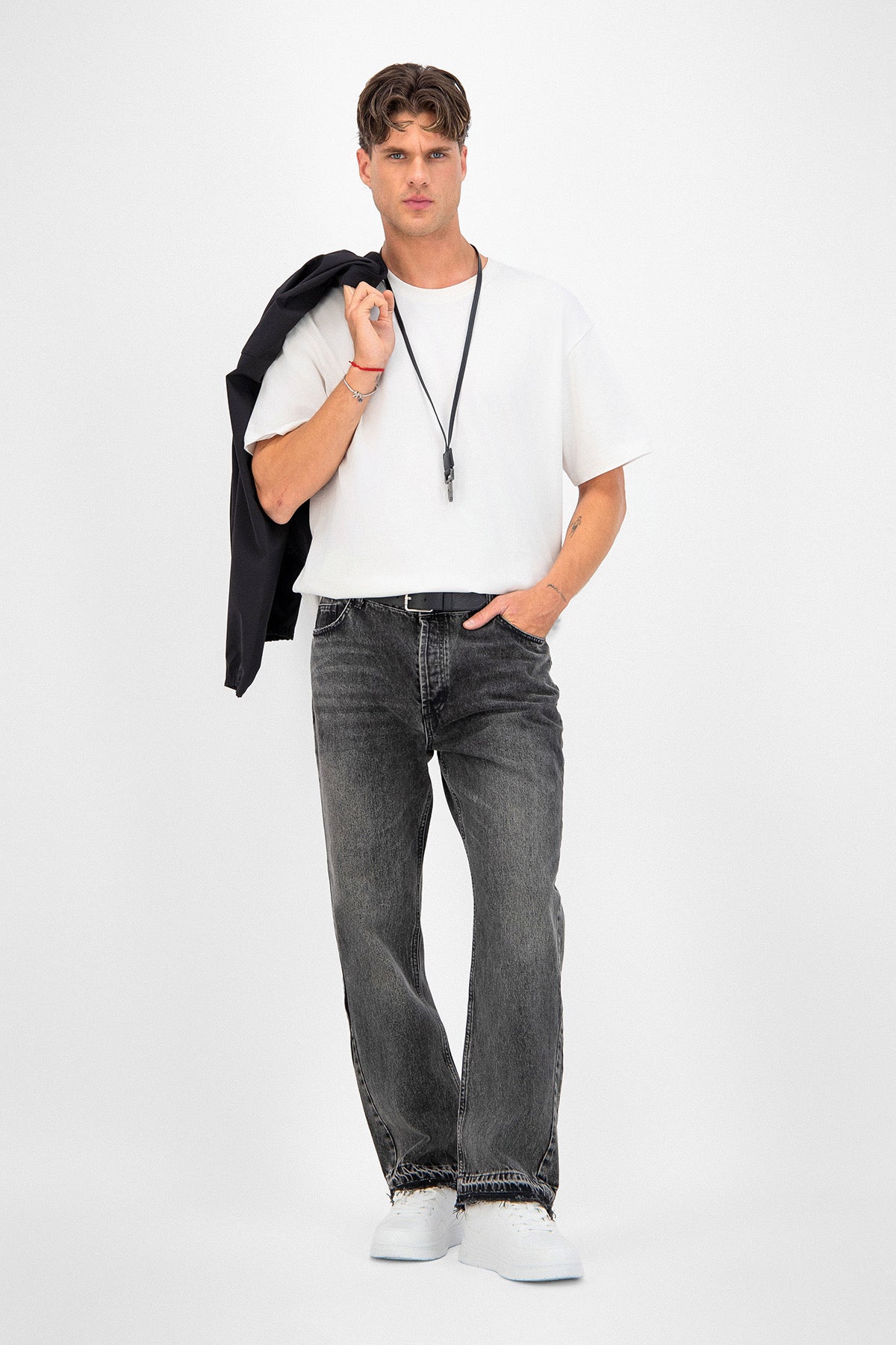 Flare Jean évasé gris