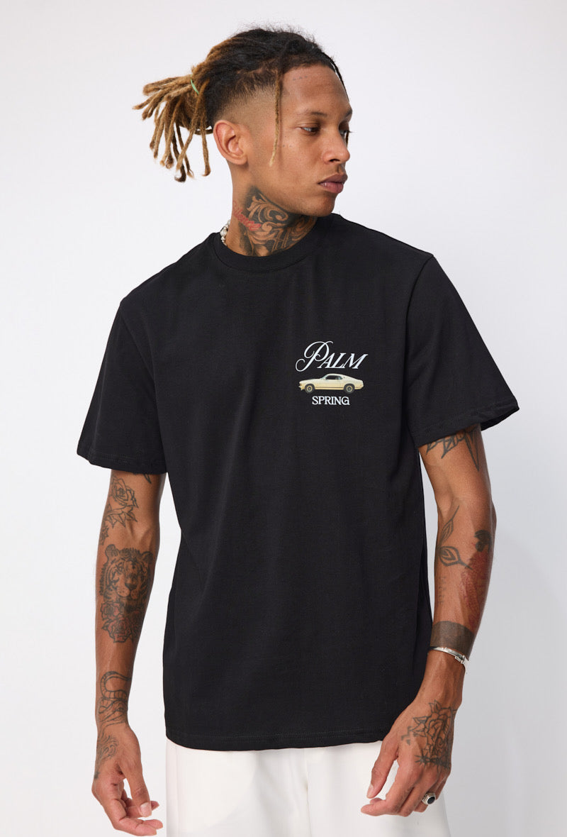 T-shirt Palm Spring noir