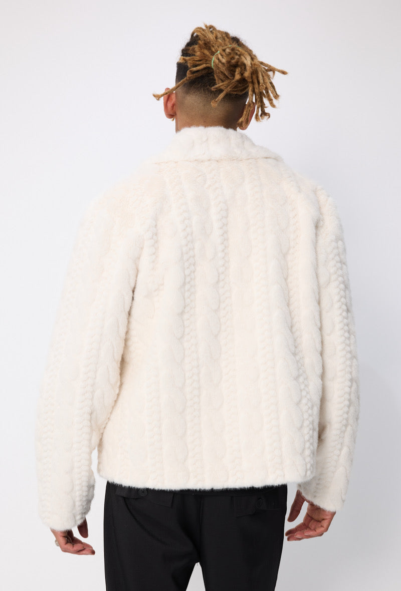 Veste fourrure blanche Montréal