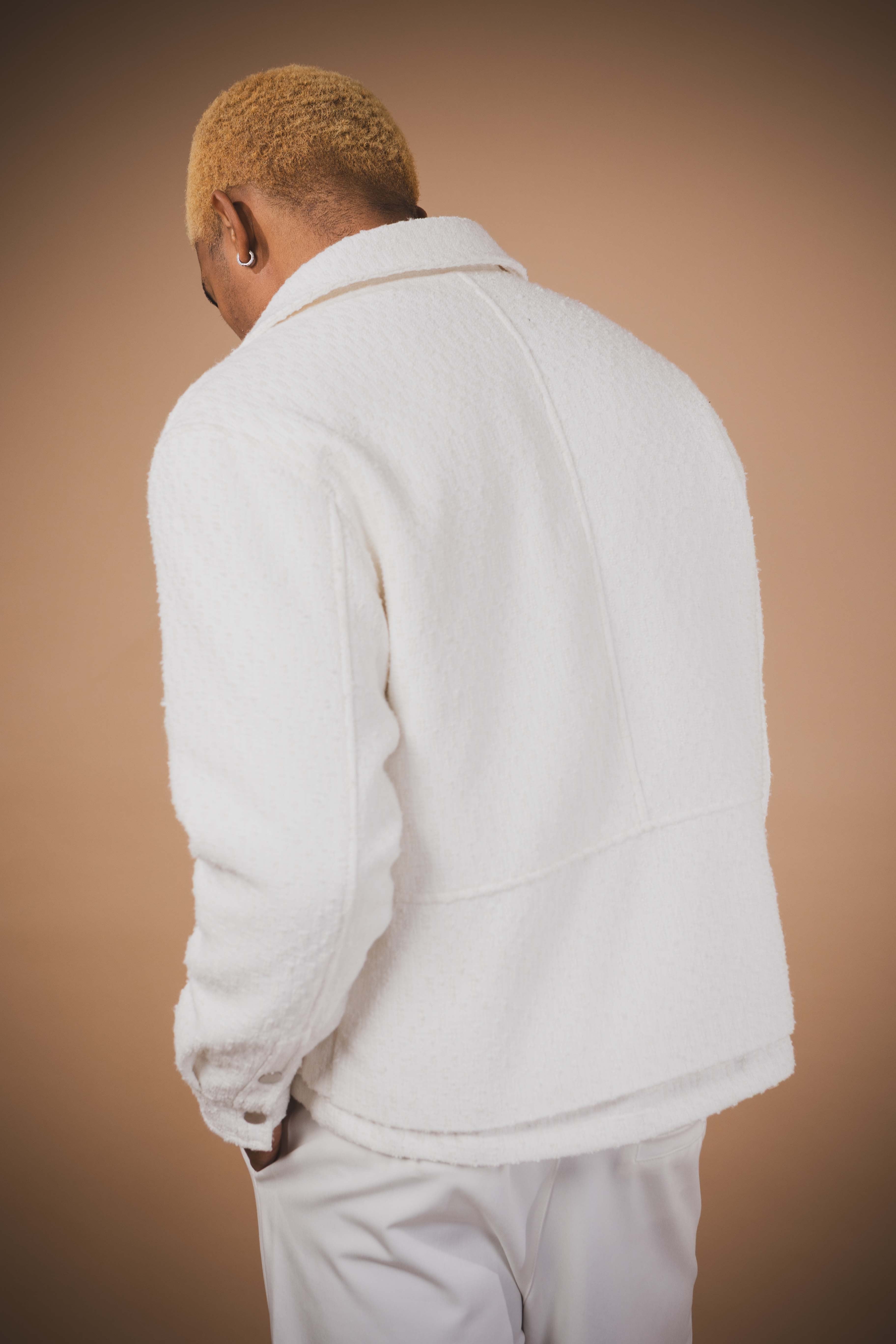 Veste blanche texturée