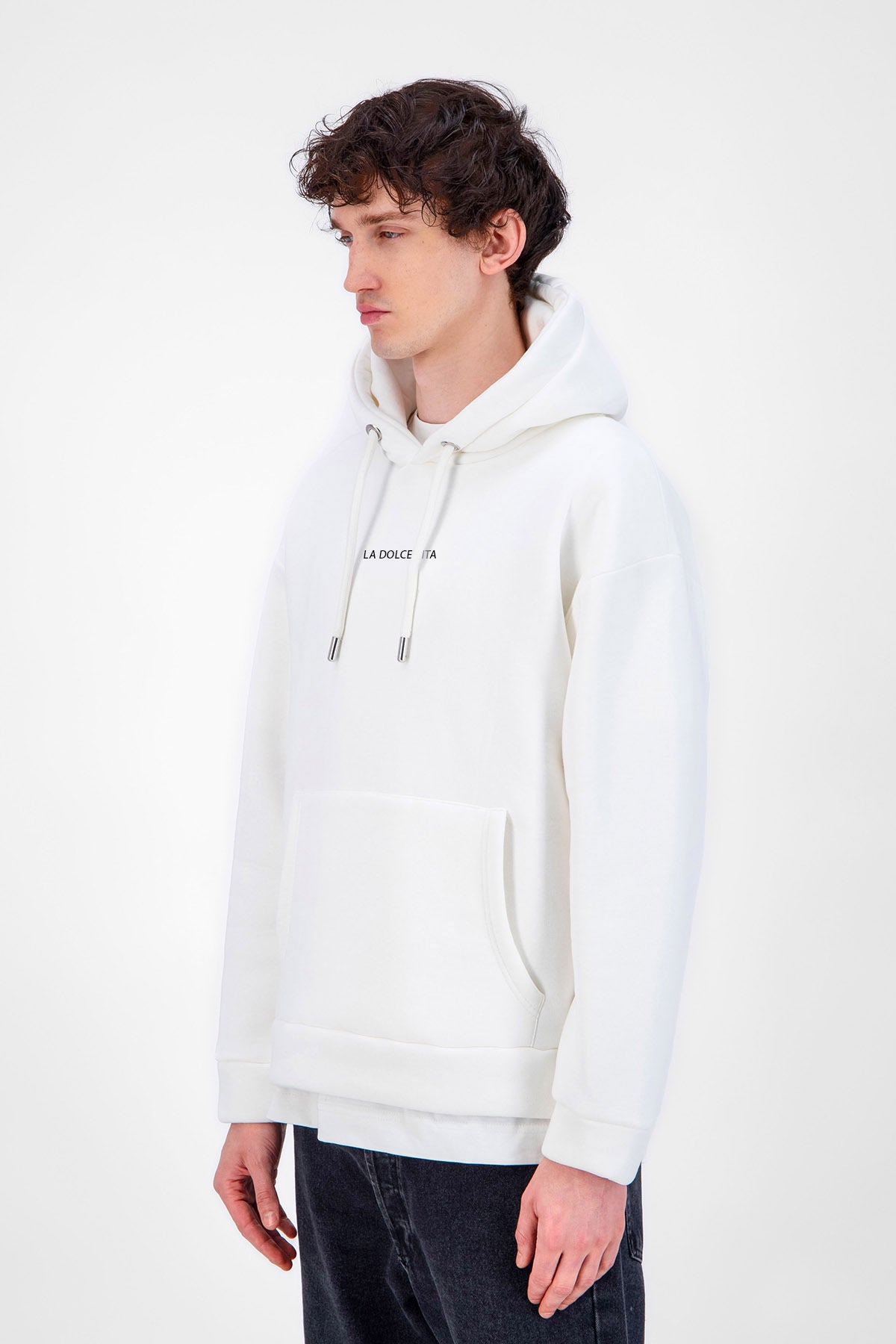 Sweat capuche blanc Dolce Vita