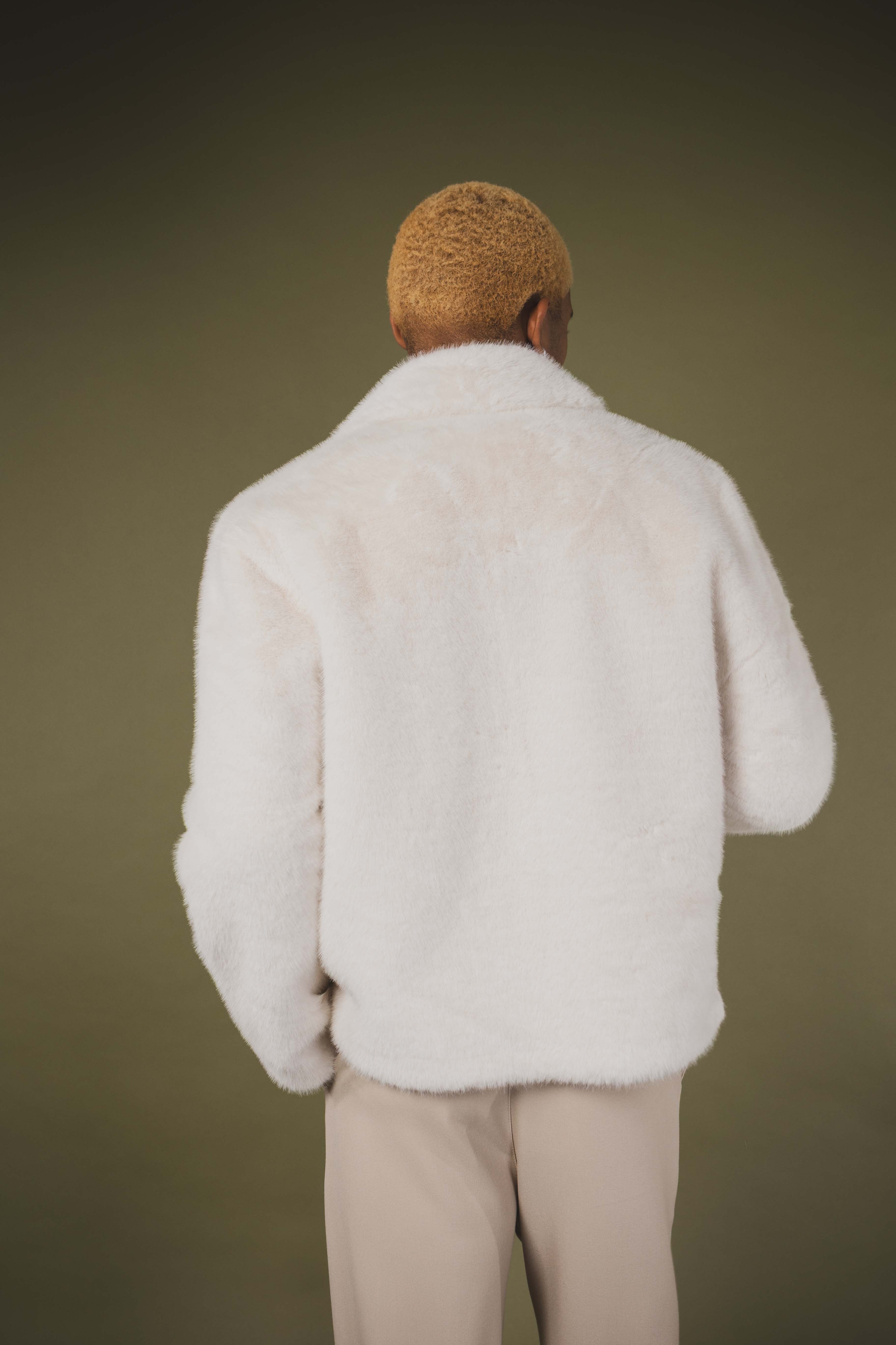 Veste fourrure blanche