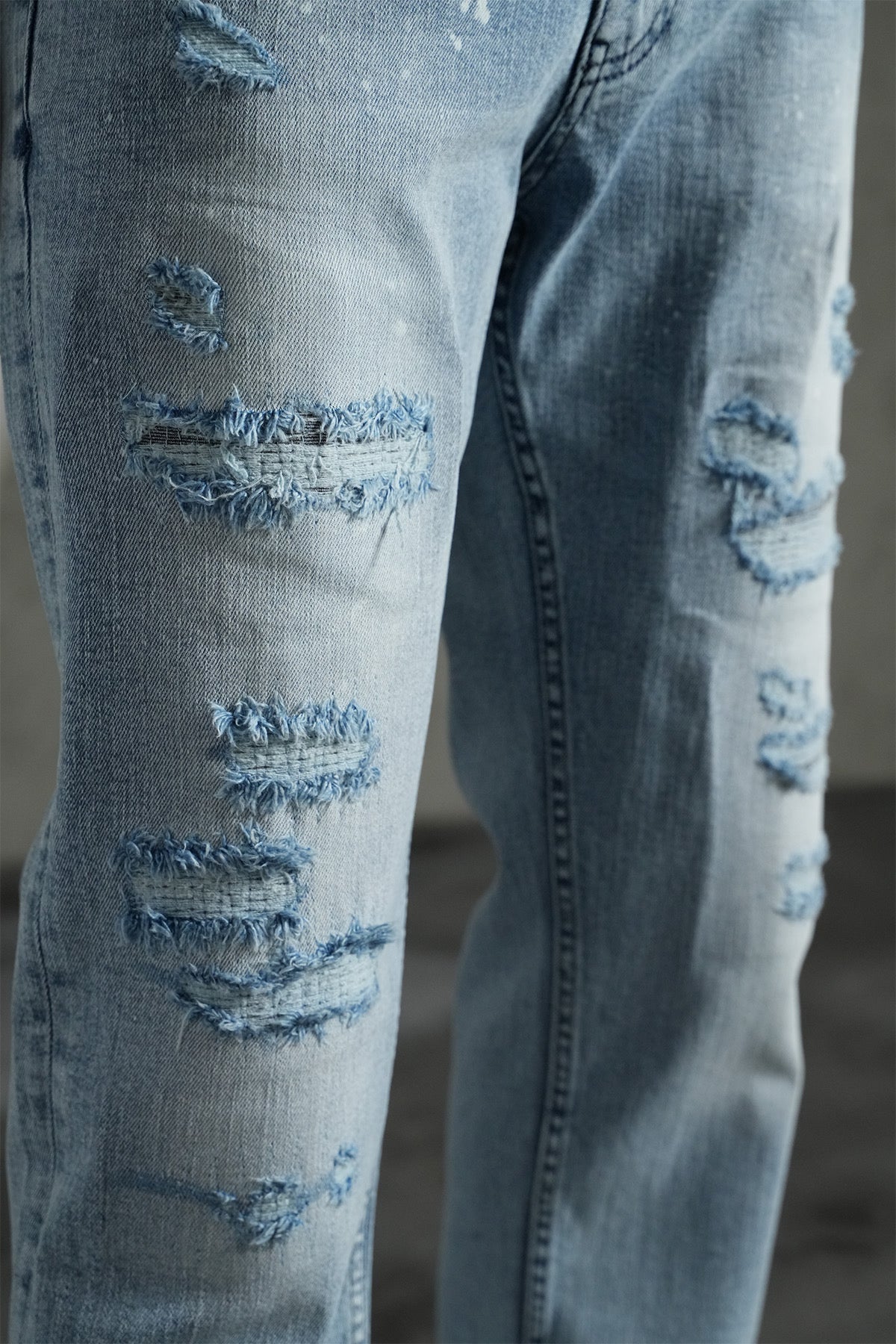 Jean regular bleu destroy