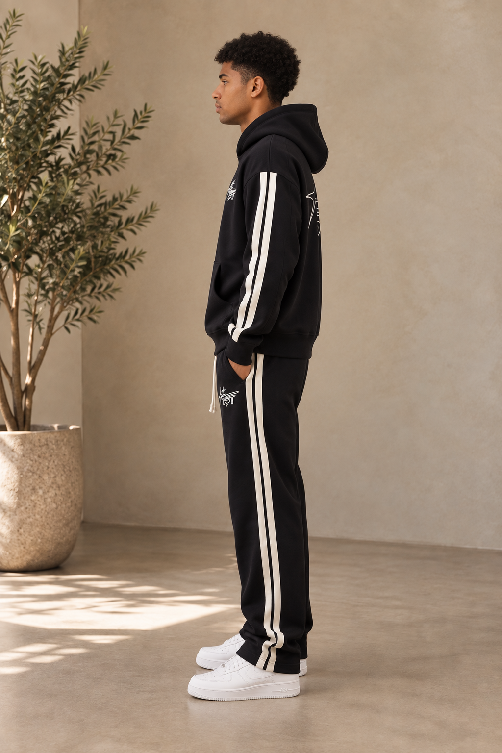 Ensemble Sign noir Sweat + pantalon