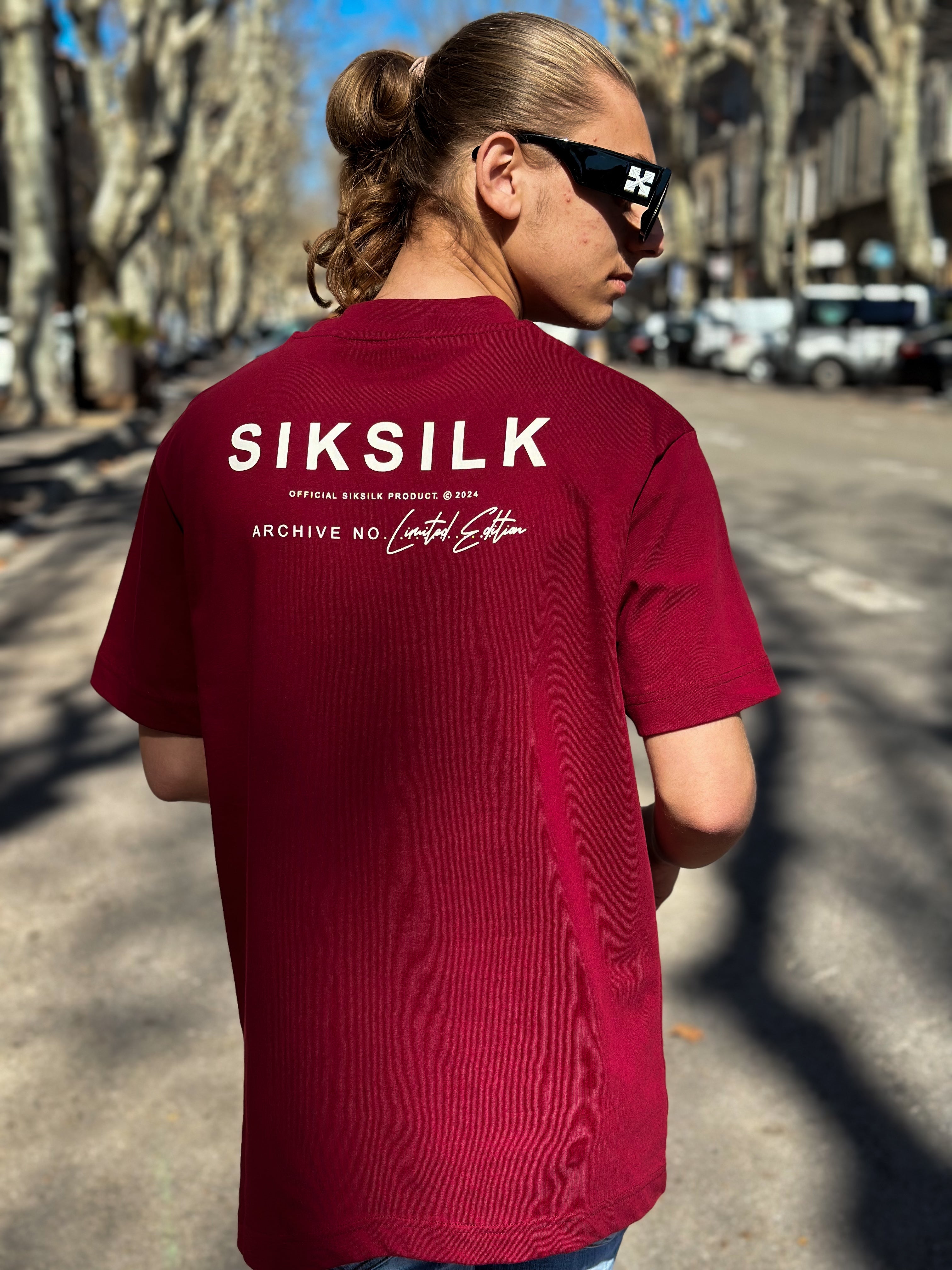 Siksilk - Limited Edition T-Shirt Burgundy