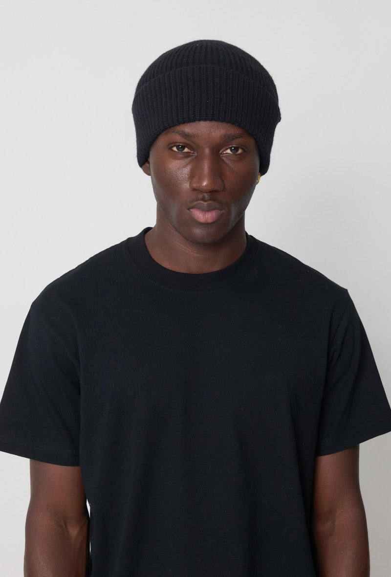 Bonnet maille noir