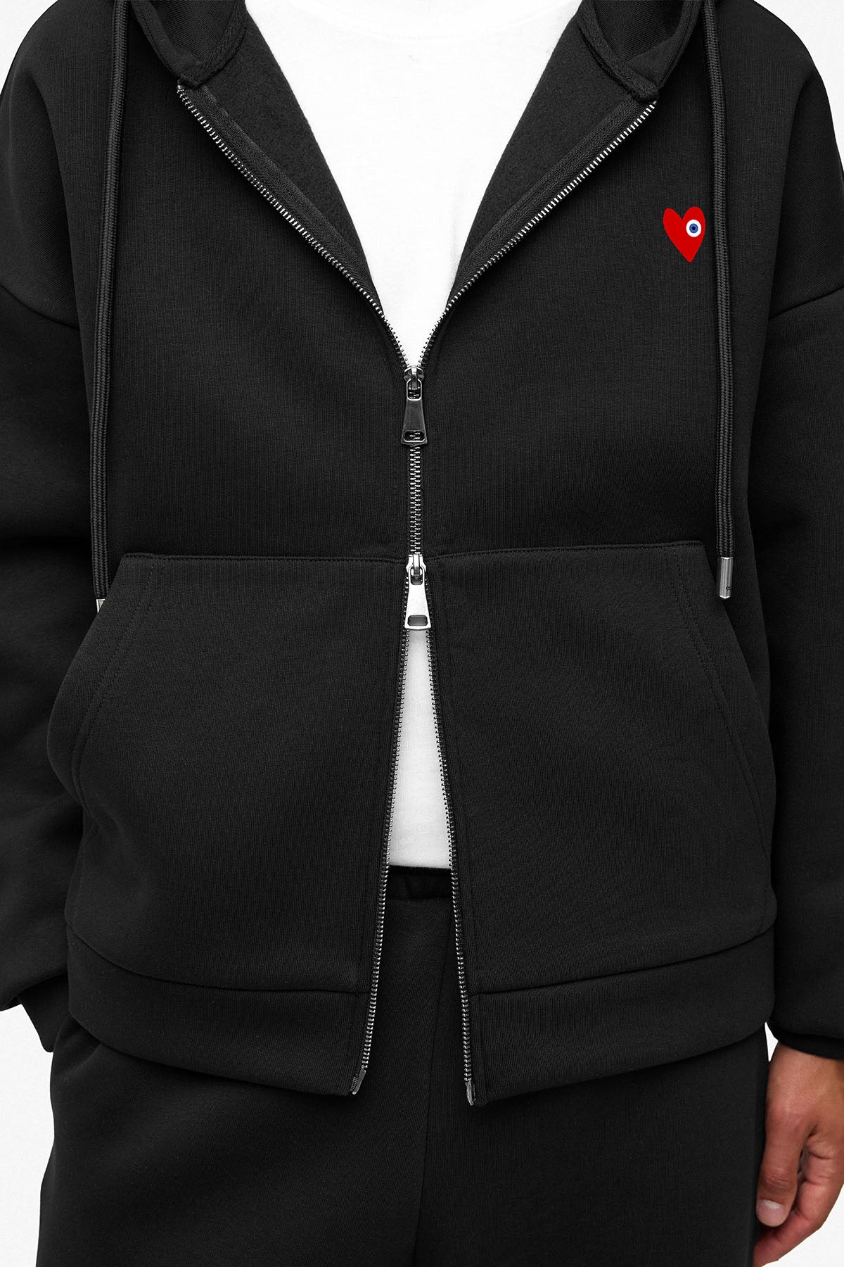 Veste capuche noir Make Love