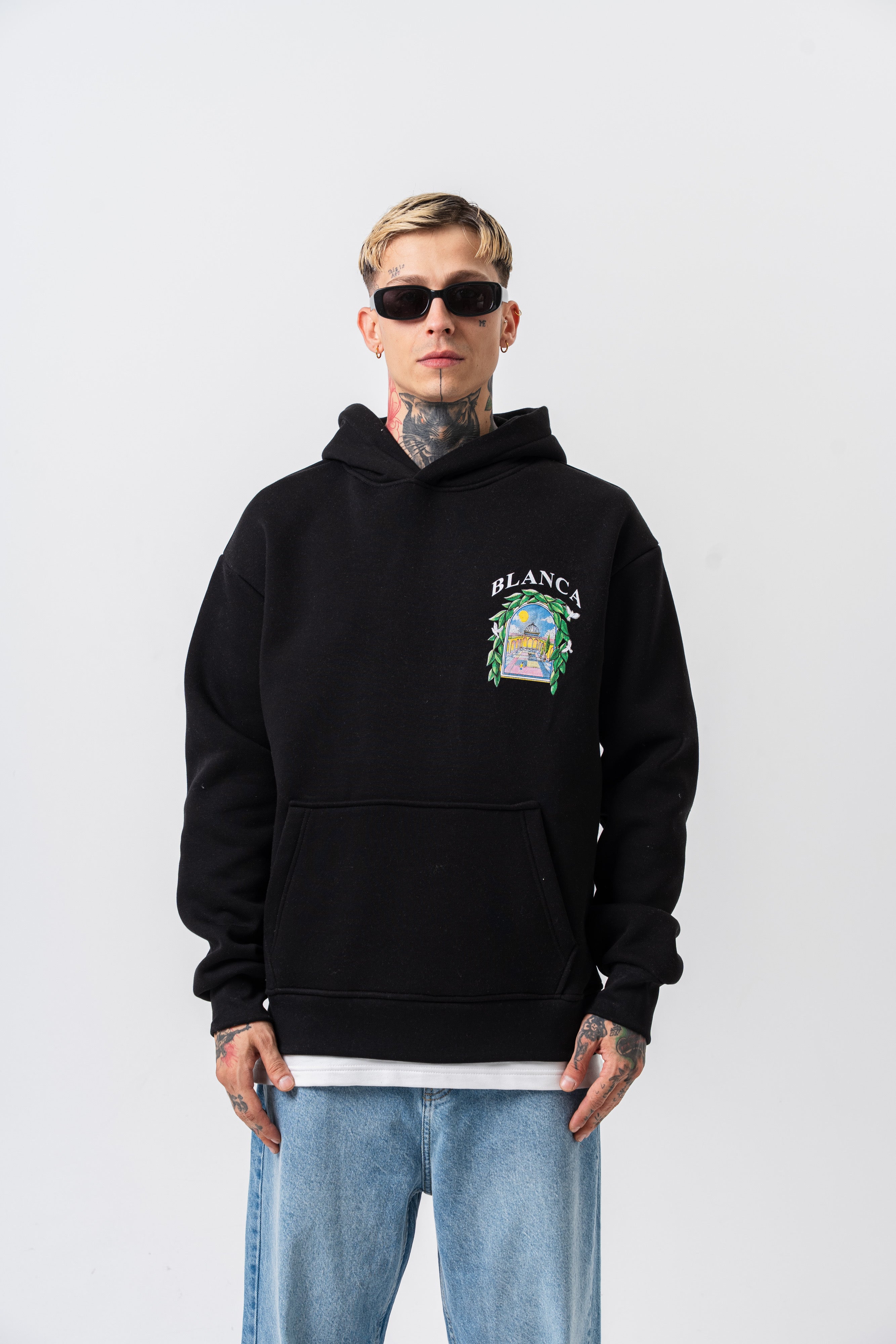 Sweat capuche BLANCA noir