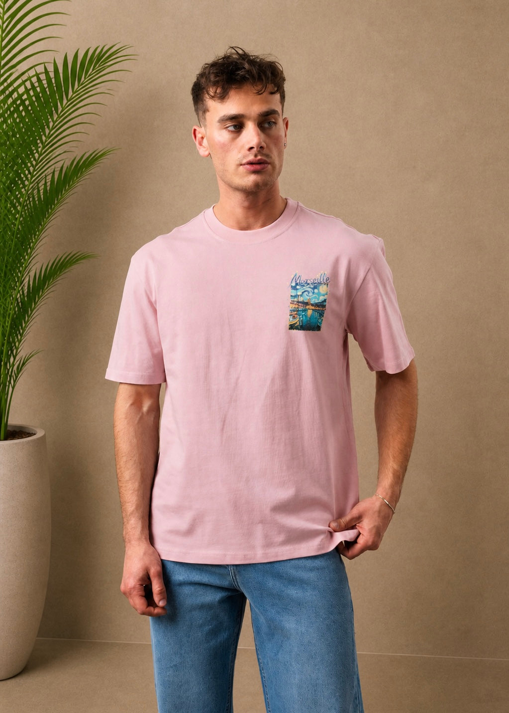T-Shirt Marseille tableau rose