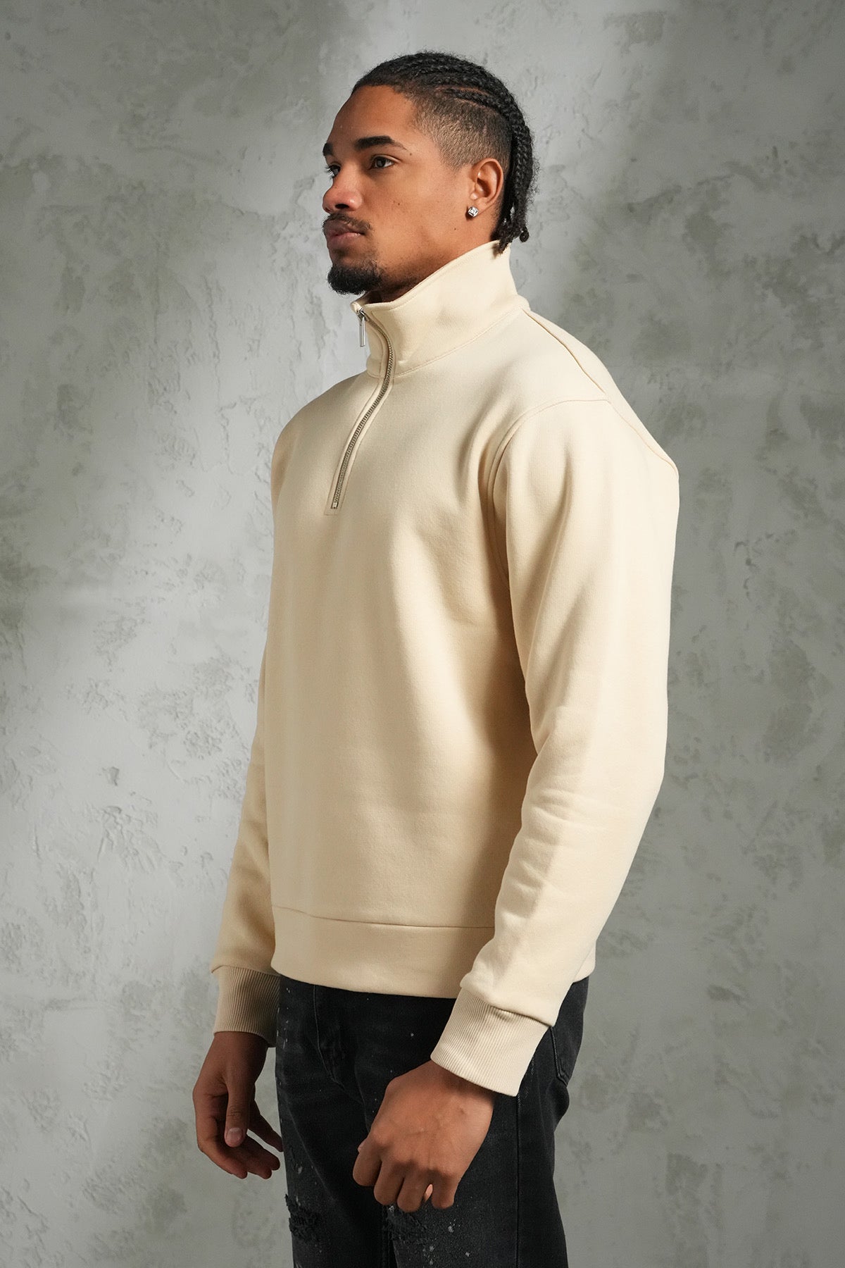 Sweat Zip beige