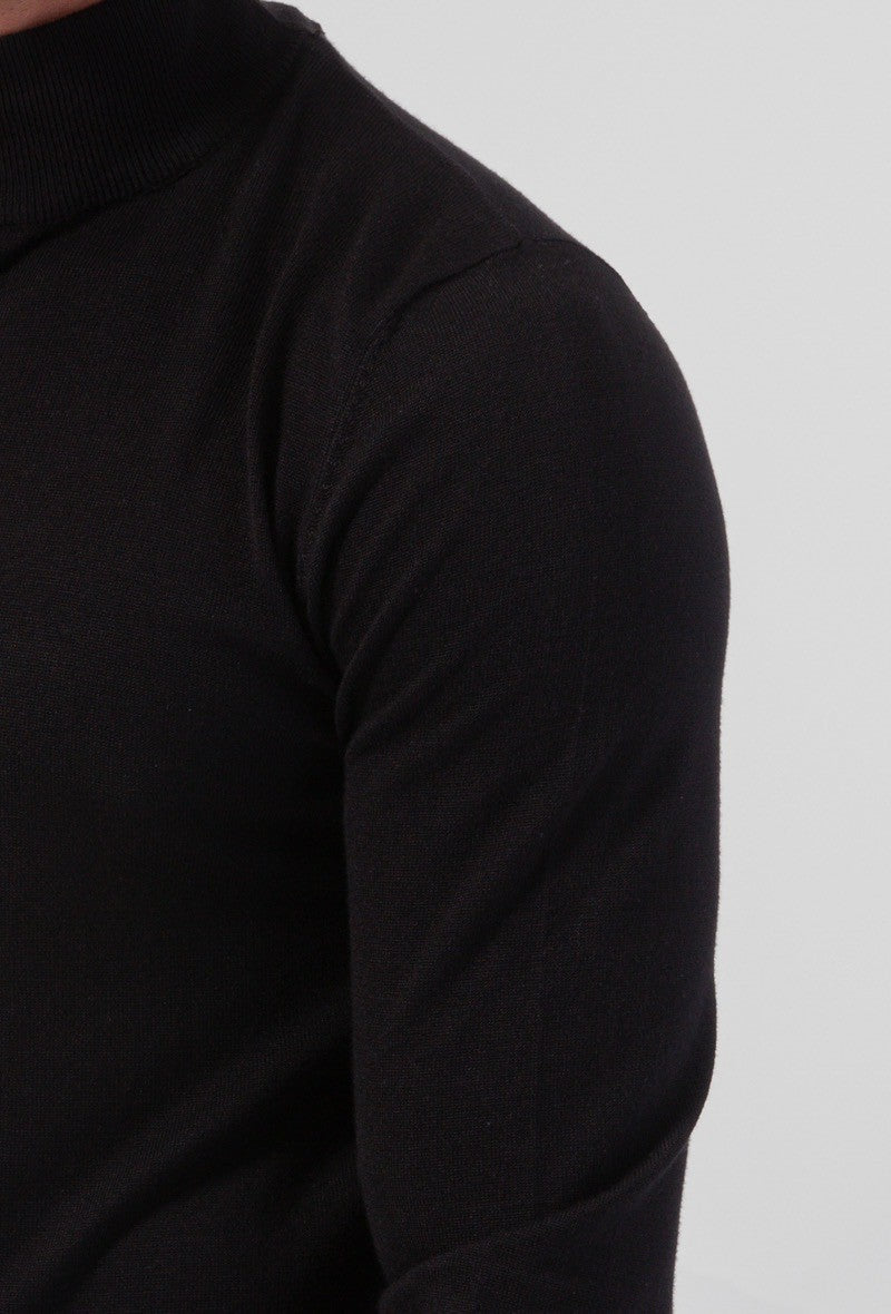 Pull Col montant noir