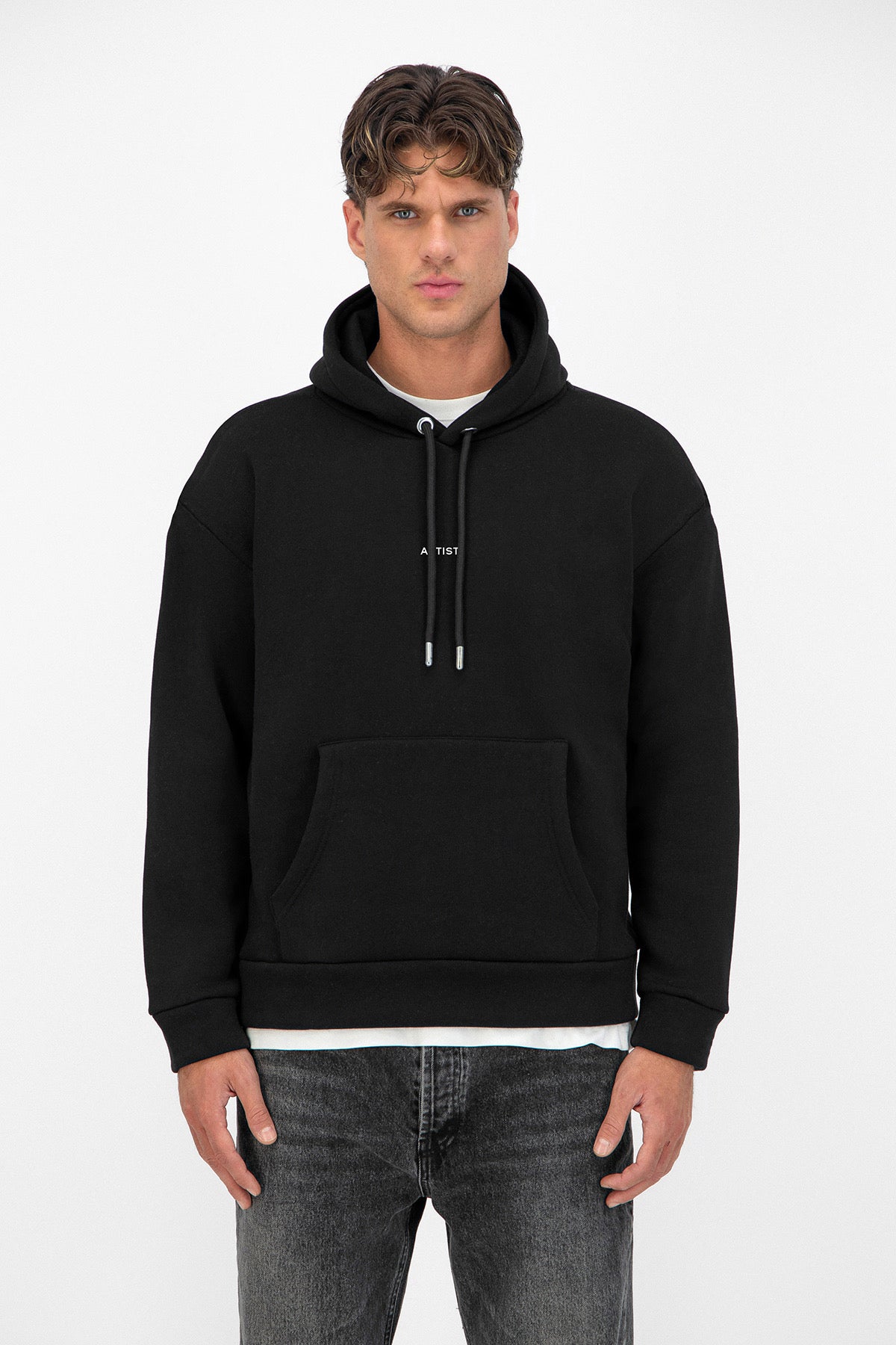Sweat capuche noir ART