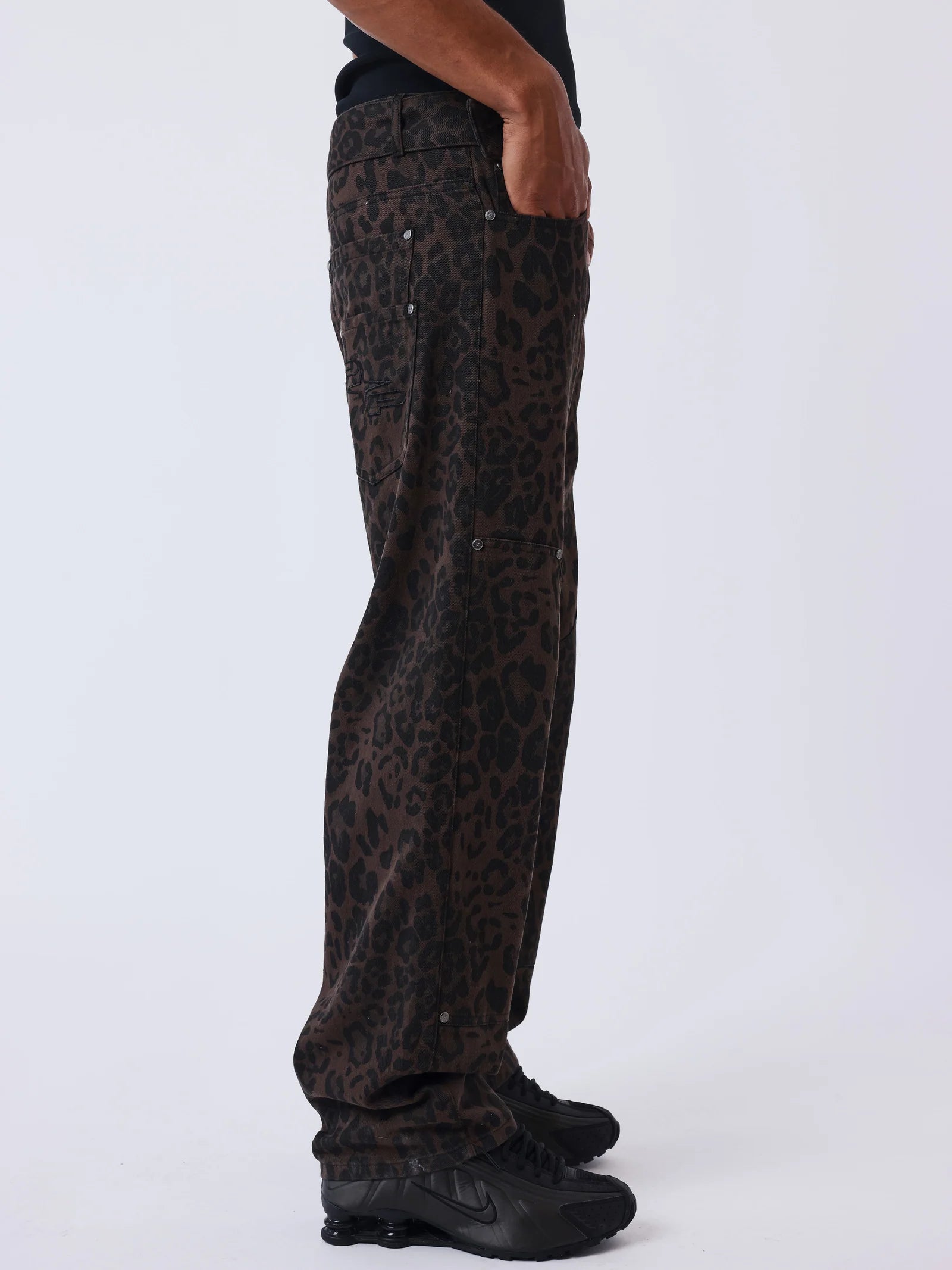 PXP - Pantalon denim léopard