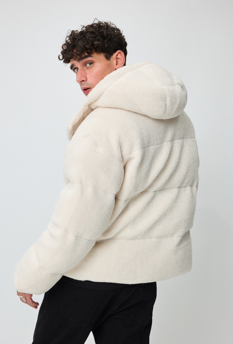 Veste laine beige