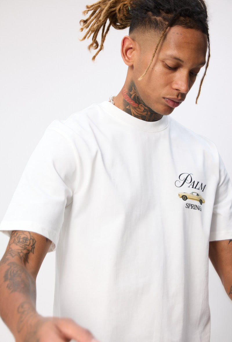 T-shirt Palm Spring blanc