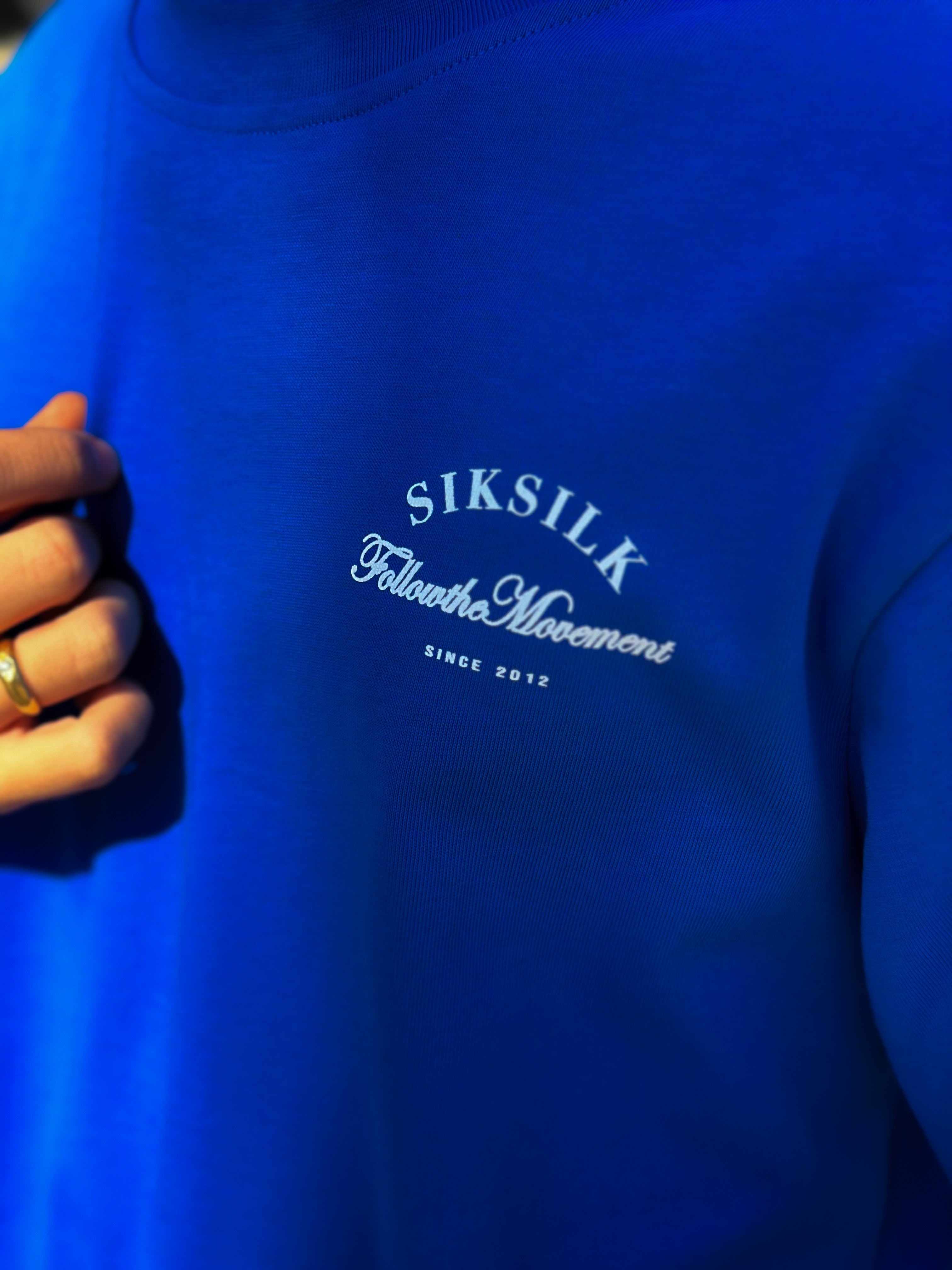 Siksilk - Graphic T-Shirt Blue