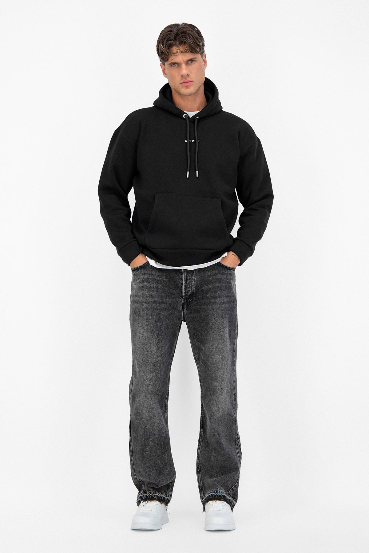 Sweat capuche noir ART