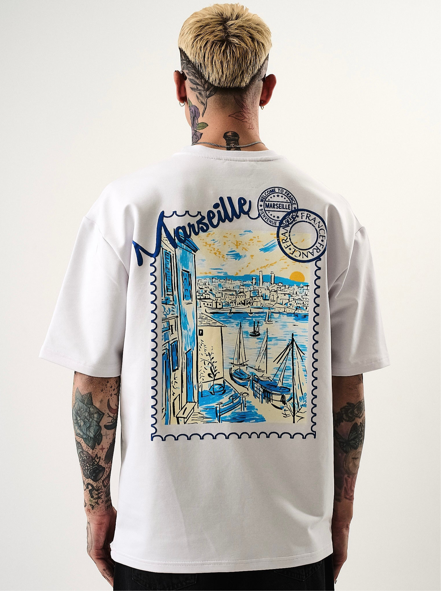 T-shirt Marseille blanc