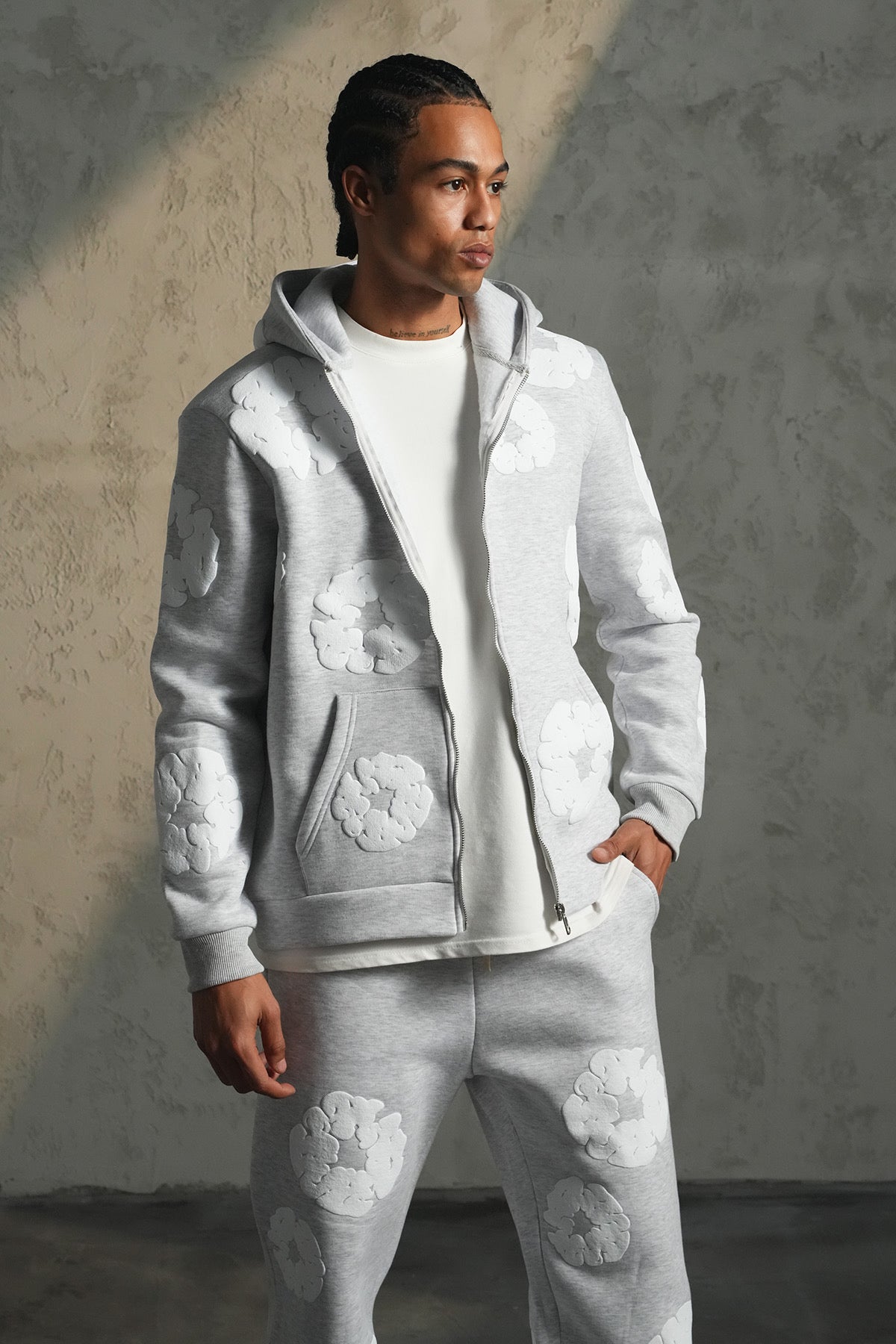 Ensemble veste Tears gris