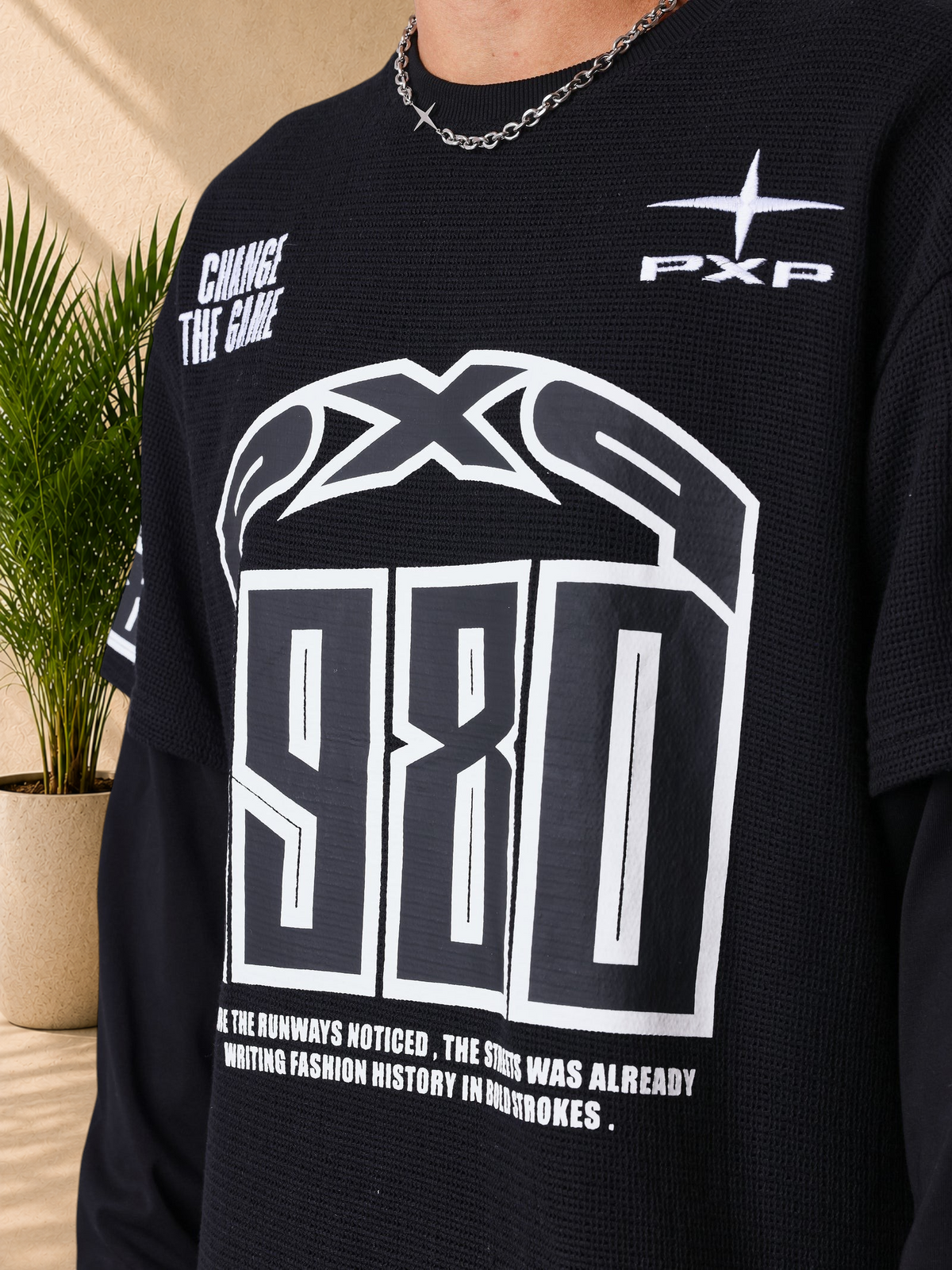 PXP - T-SHIRT MANCHE LONGUE  MATCHDAY NOIR