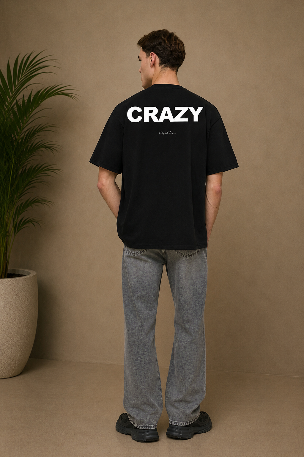 T-shirt Crazy noir