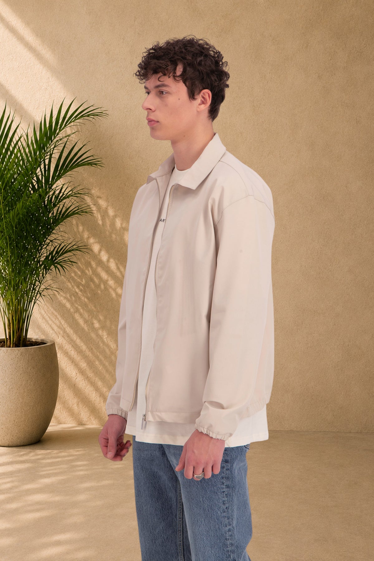 Veste zip beige