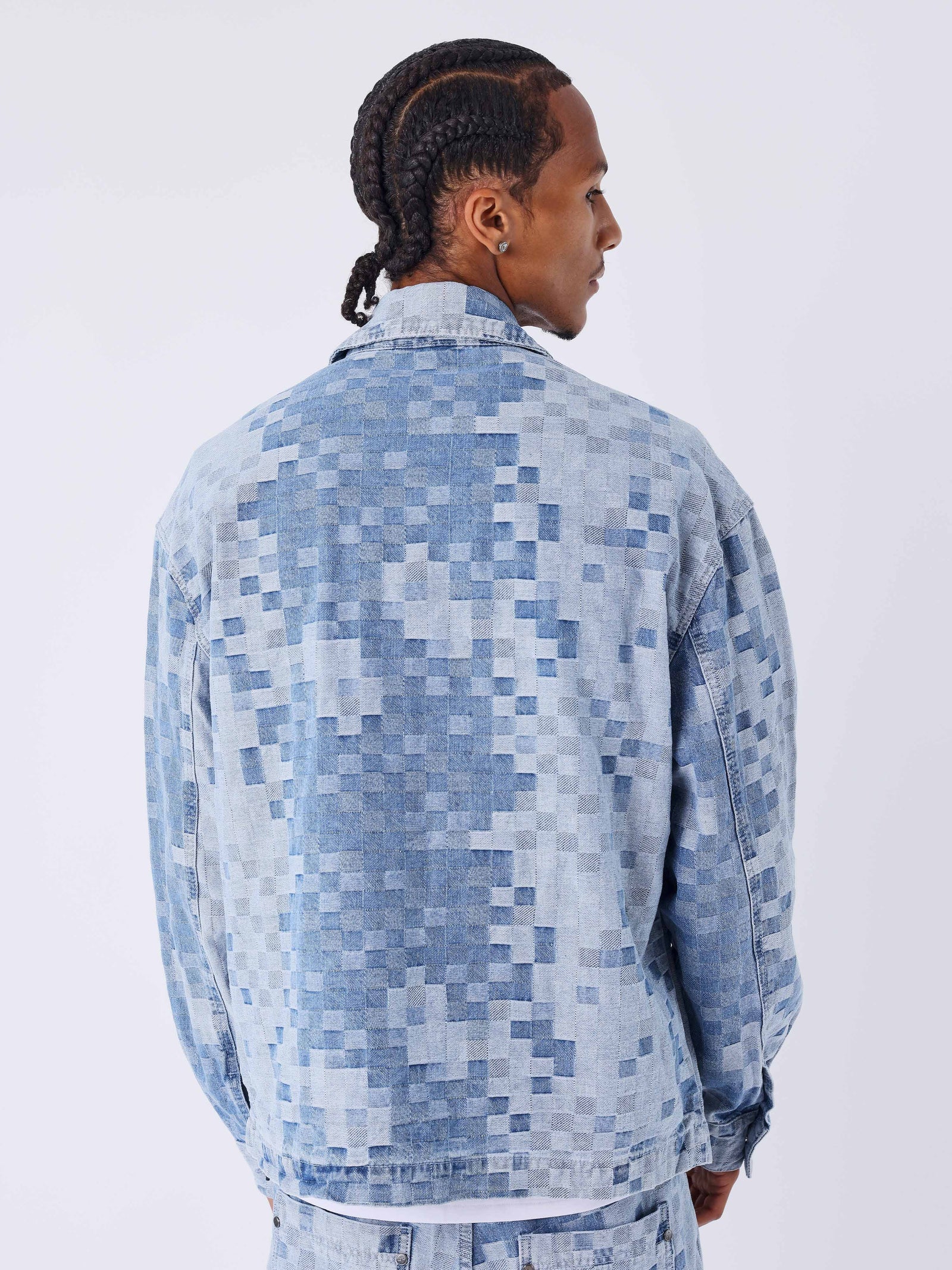 PXP - Veste en jean pixel bleu