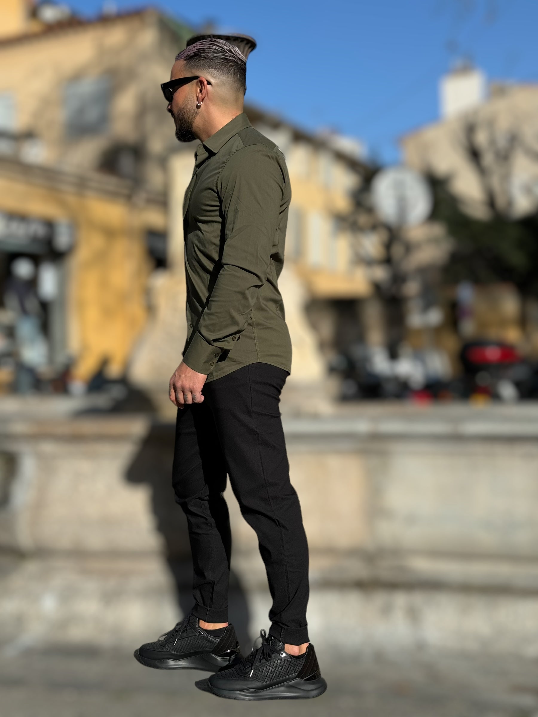 Khaki long sleeve shirt