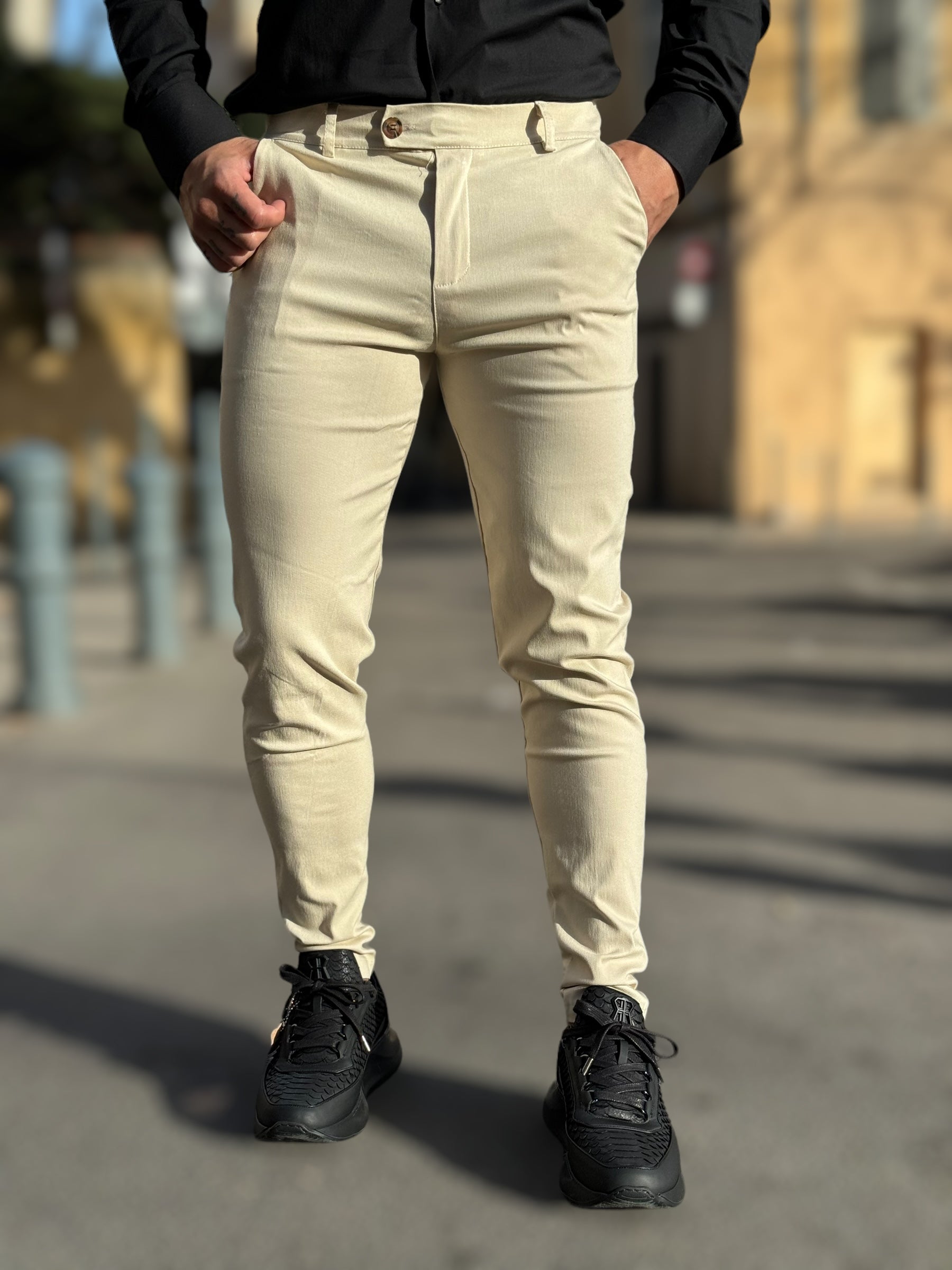 Frilivin - Pantalon pince beige - Stayin