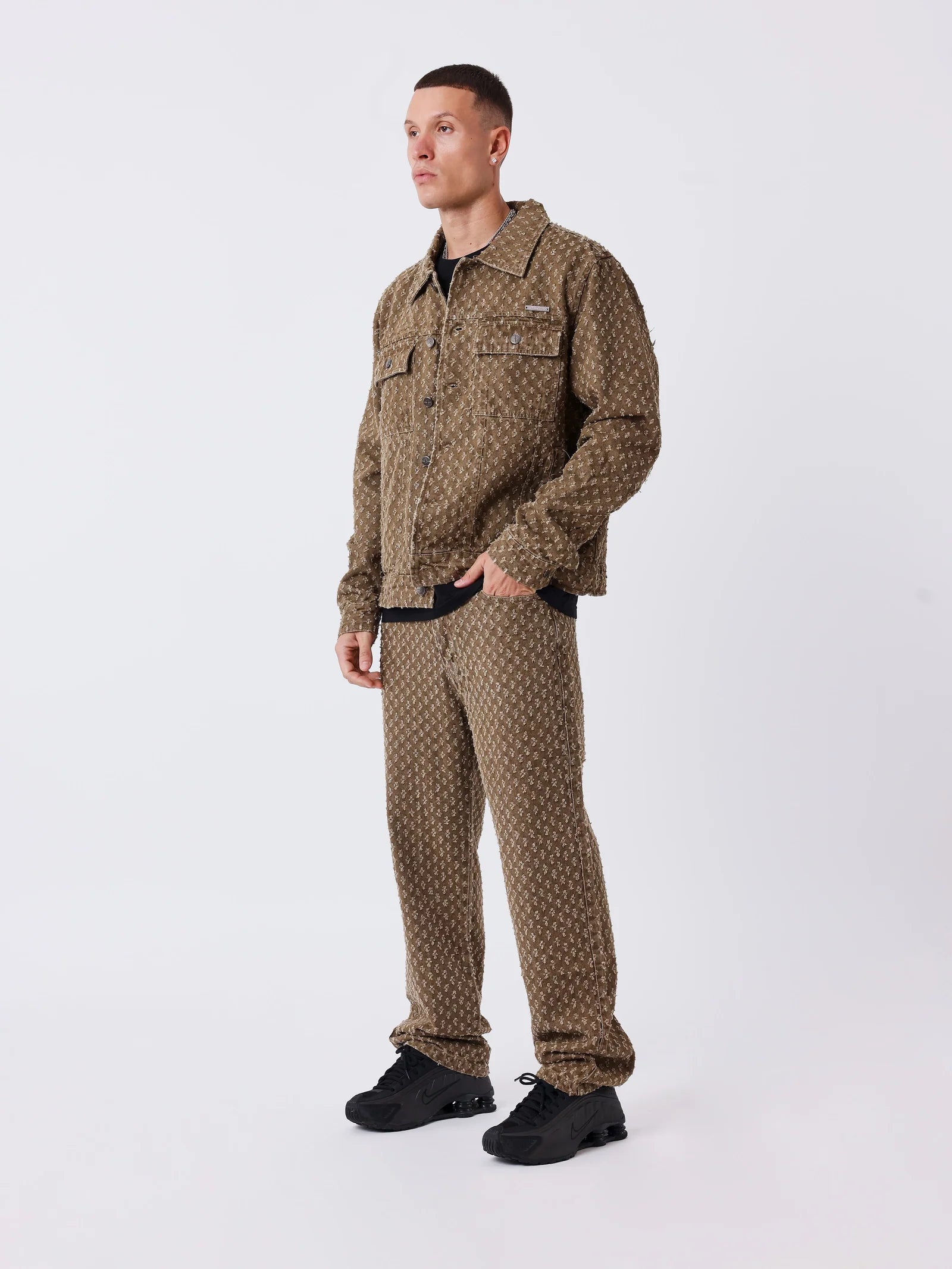 PXP - Pantalon denim native marron