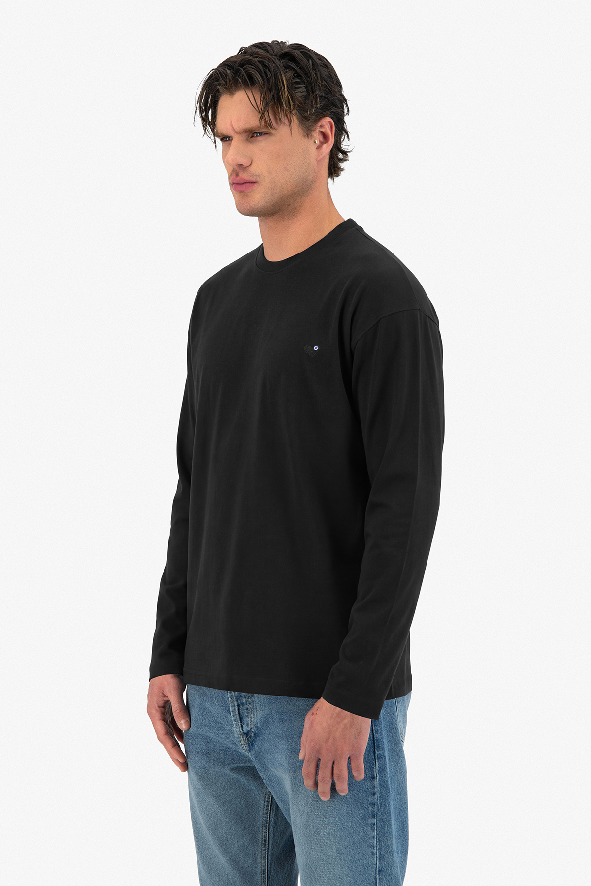 T-Shirt manche longue Cheri noir