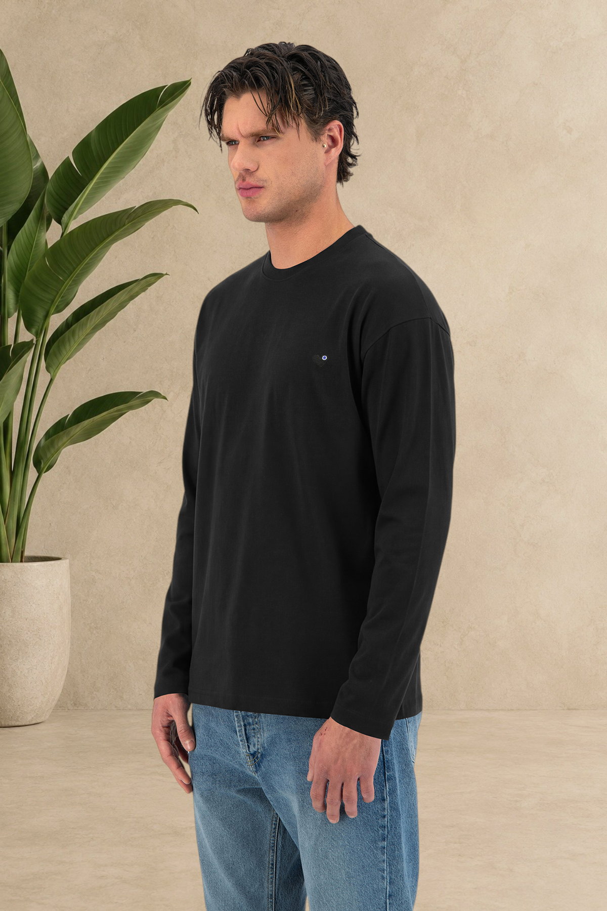 T-Shirt manche longue Cheri noir