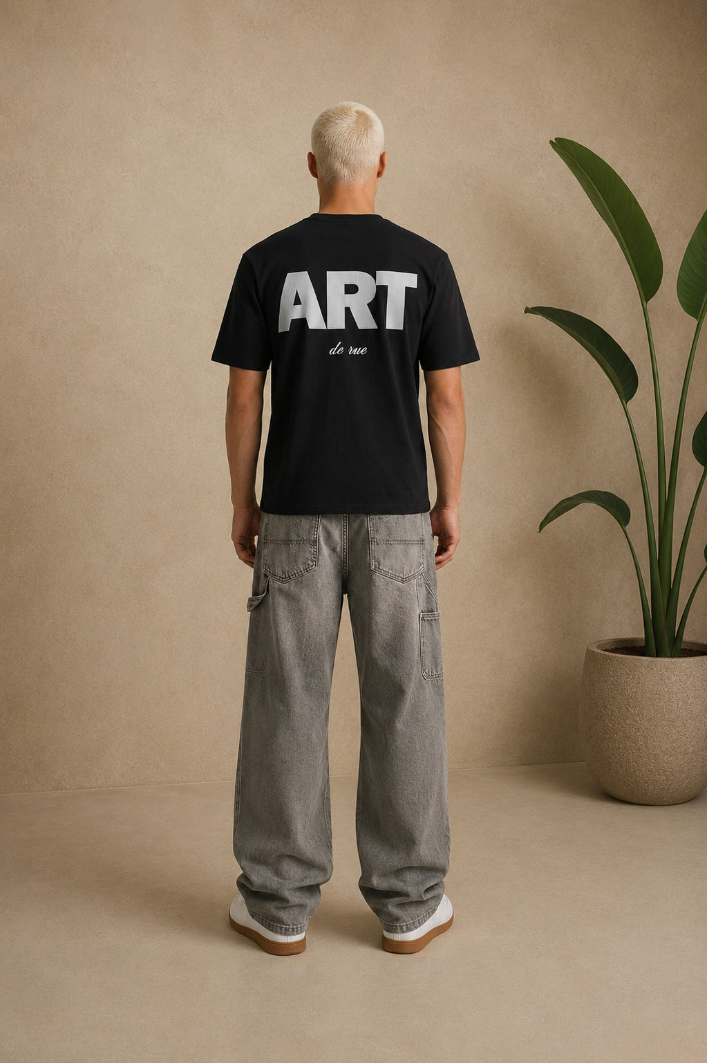 T-Shirt ART futuriste noir